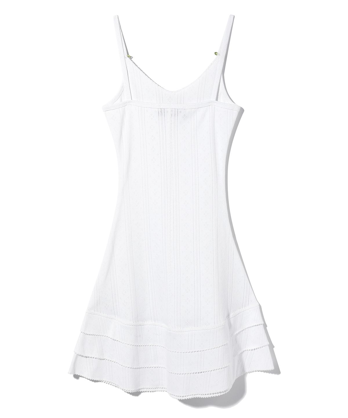 유희(YOUHEE) EYELET FRILL DRESS WHITE