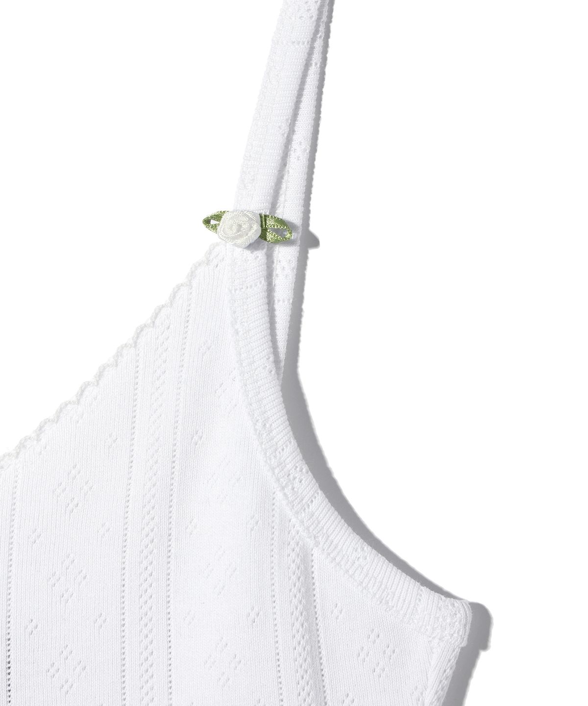 유희(YOUHEE) EYELET FRILL DRESS WHITE