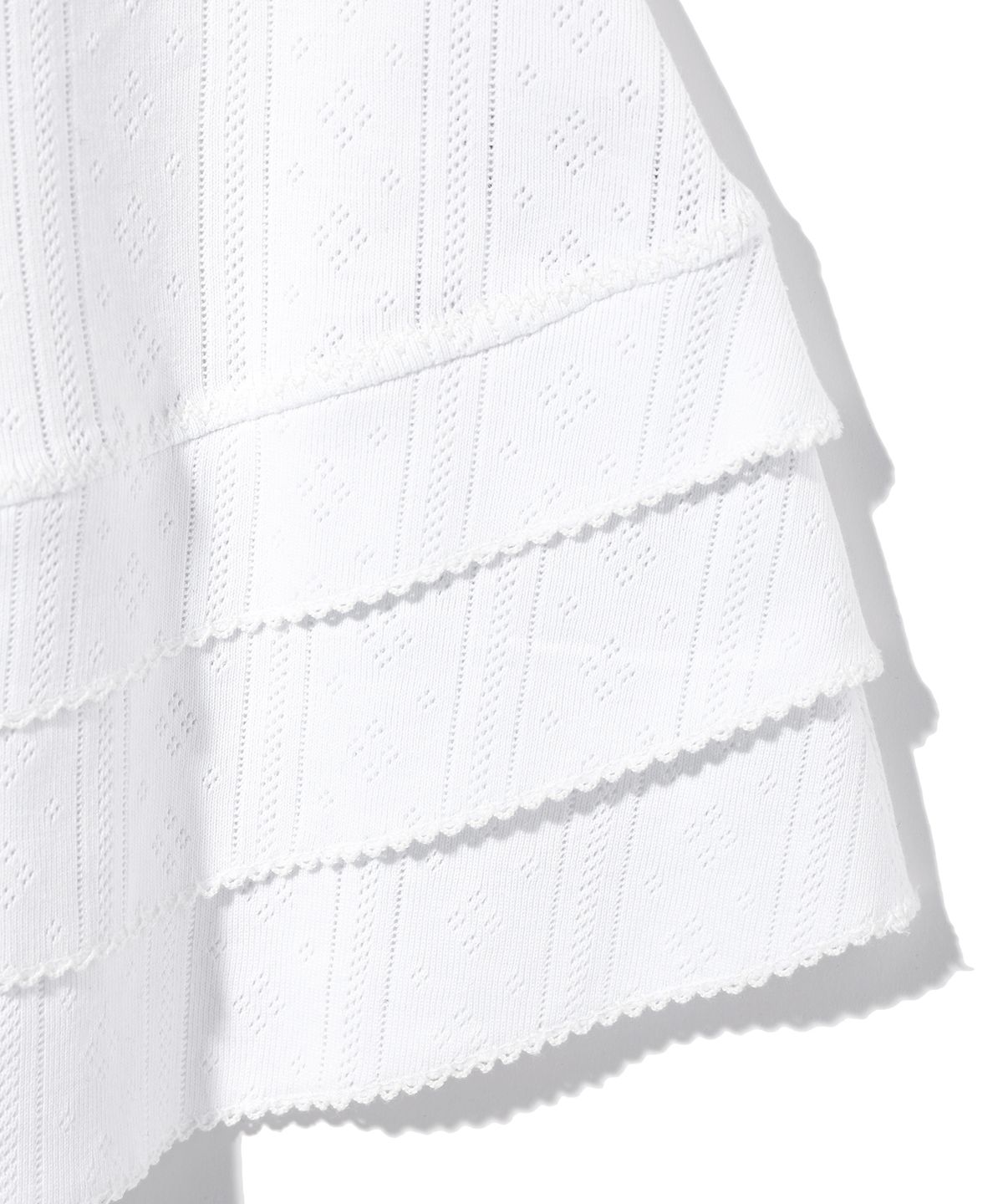 유희(YOUHEE) EYELET FRILL DRESS WHITE