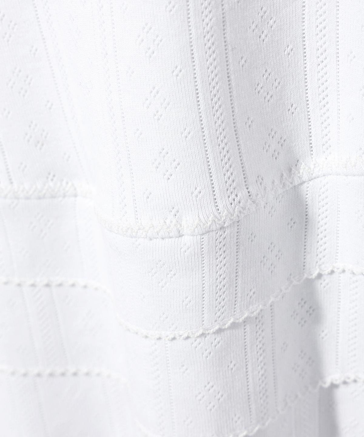 유희(YOUHEE) EYELET FRILL DRESS WHITE