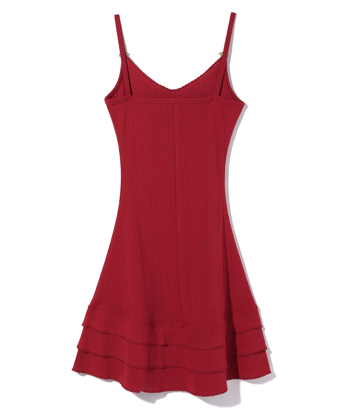 유희(YOUHEE) EYELET FRILL DRESS RED