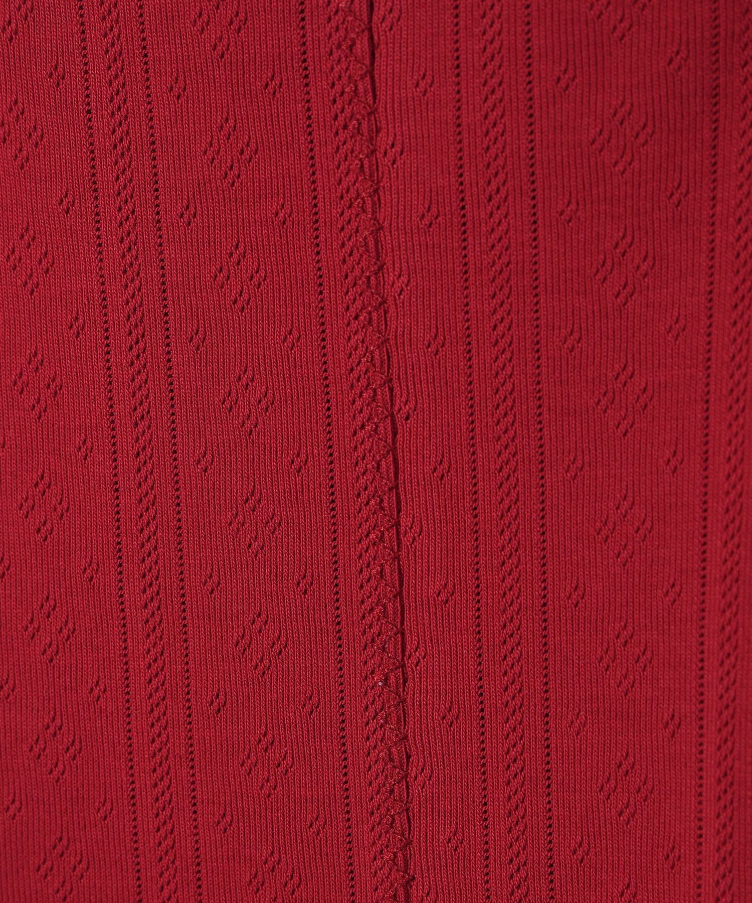 MUSINSA | YOUHEE EYELET FRILL DRESS RED