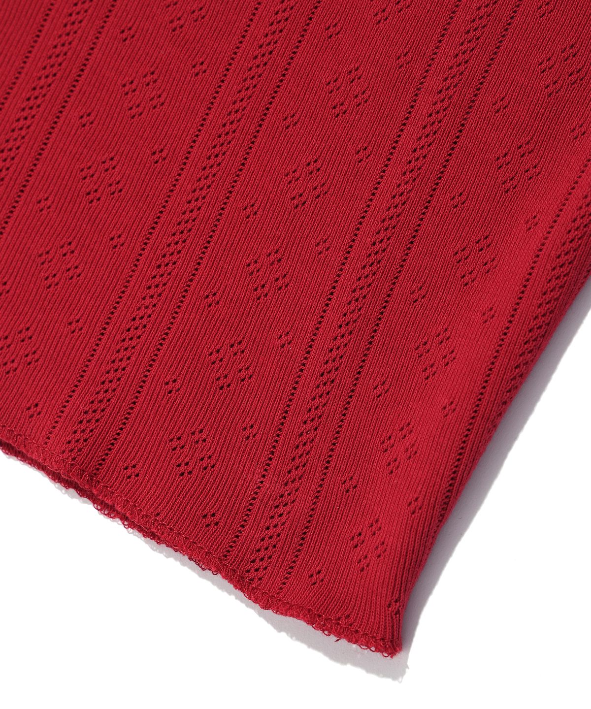 유희(YOUHEE) EYELET SLEEVELESS RED