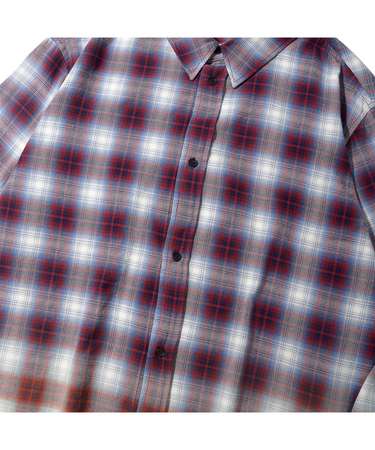 플렉서블(FLXBL) BOX CHECKED SHIRTS DYEING RED