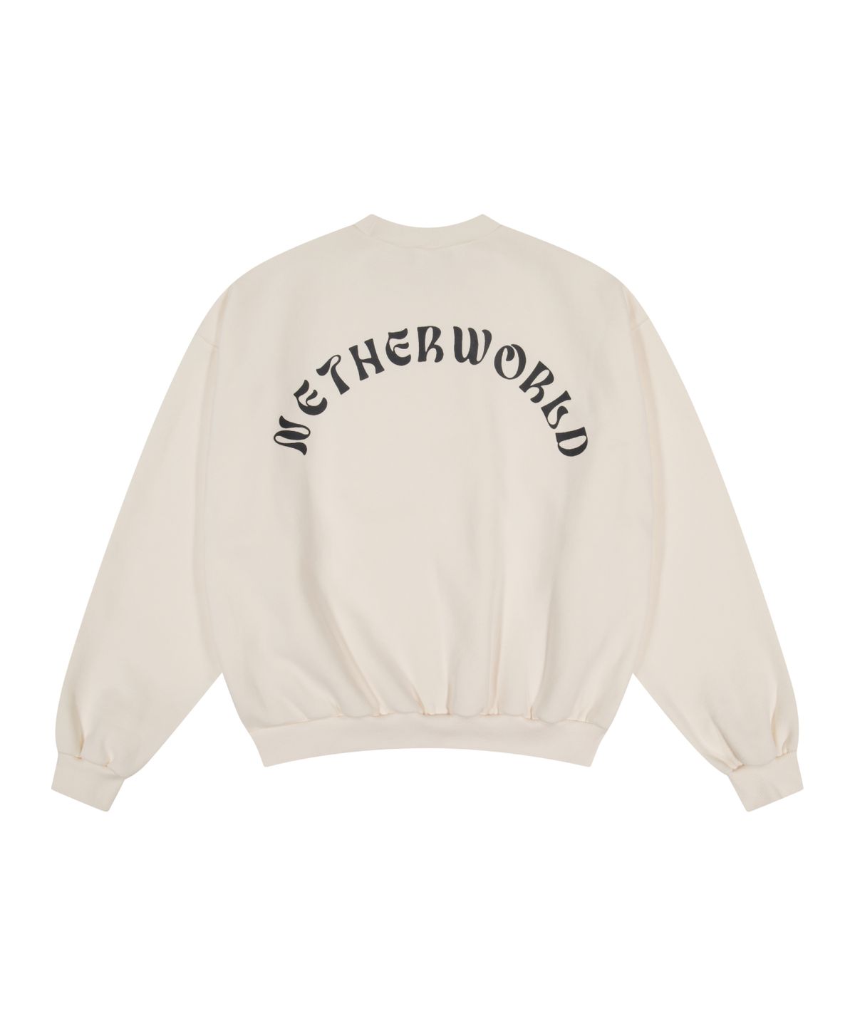 네더월드(NETHERWORLD) WAVY LOGO SWEATSHIRT SOFT WHITE