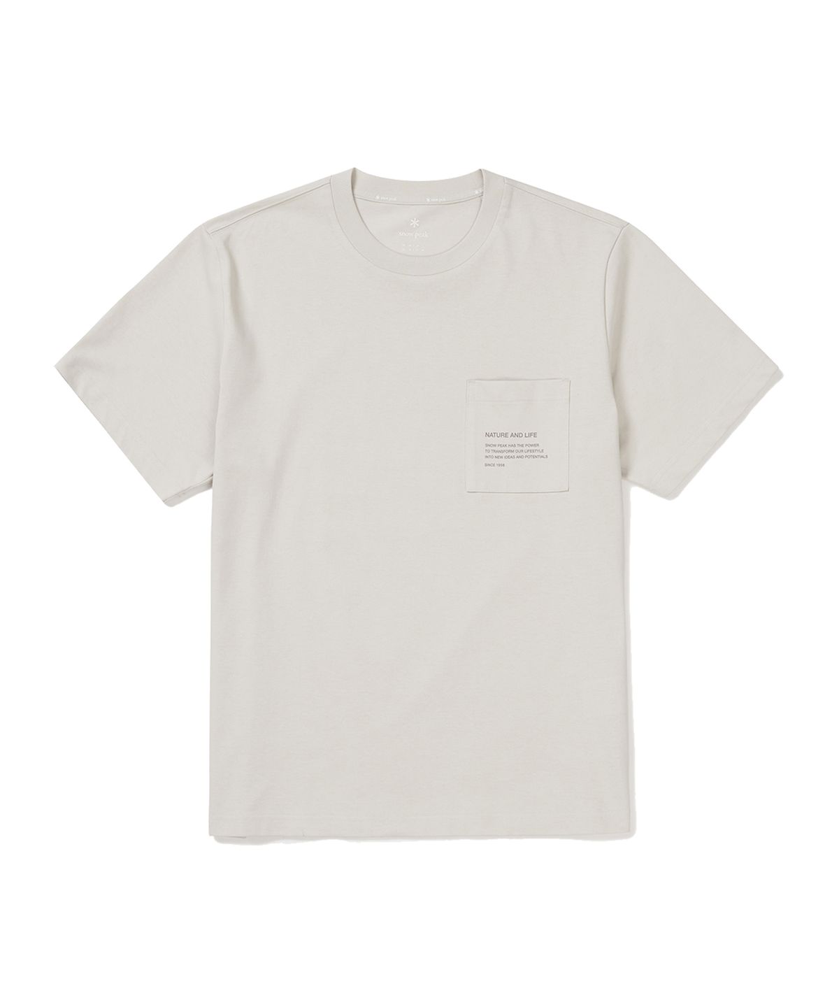 스노우피크 어패럴(SNOWPEAK APPAREL) 에어로쿨 포켓 반팔 티셔츠 Light Beige (S24MMFTS76)
