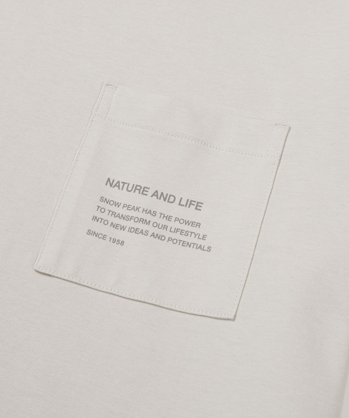 스노우피크 어패럴(SNOWPEAK APPAREL) 에어로쿨 포켓 반팔 티셔츠 Light Beige (S24MMFTS76)