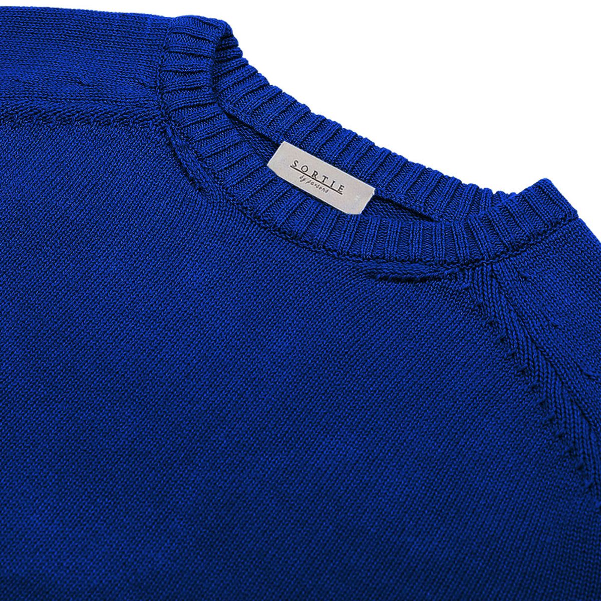 솔티(SORTIE) Saddle Crew neck Knit (Blue)