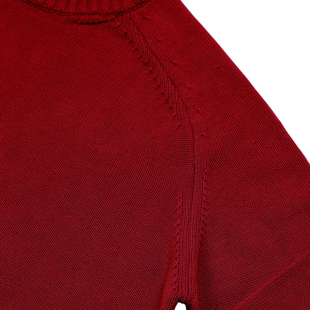 솔티(SORTIE) Saddle Crew neck Knit (Red)