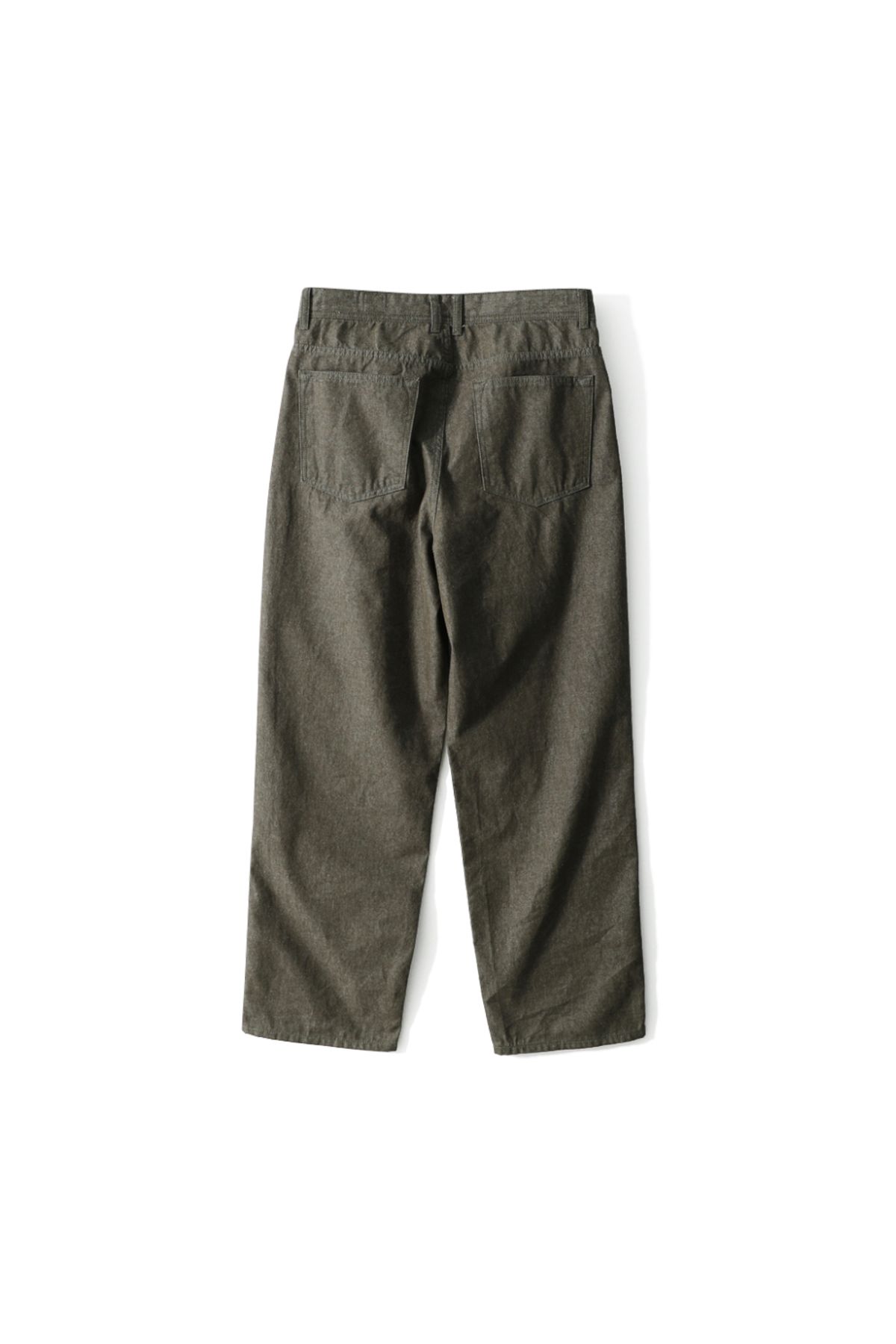 홀리선(HORLISUN) Blueborn Wide Tapered Color Denim Pants Olive