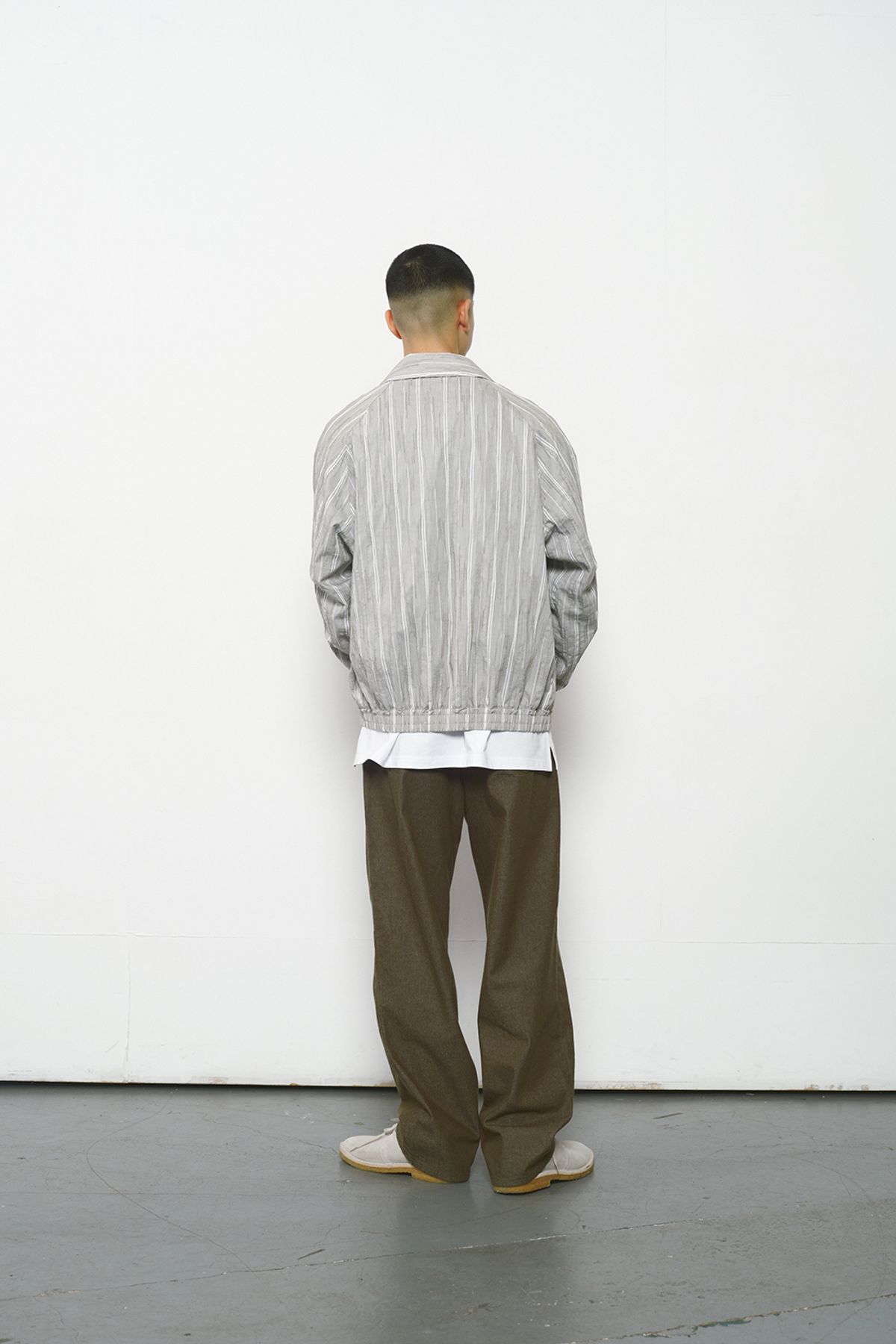 홀리선(HORLISUN) Blueborn Wide Tapered Color Denim Pants Olive