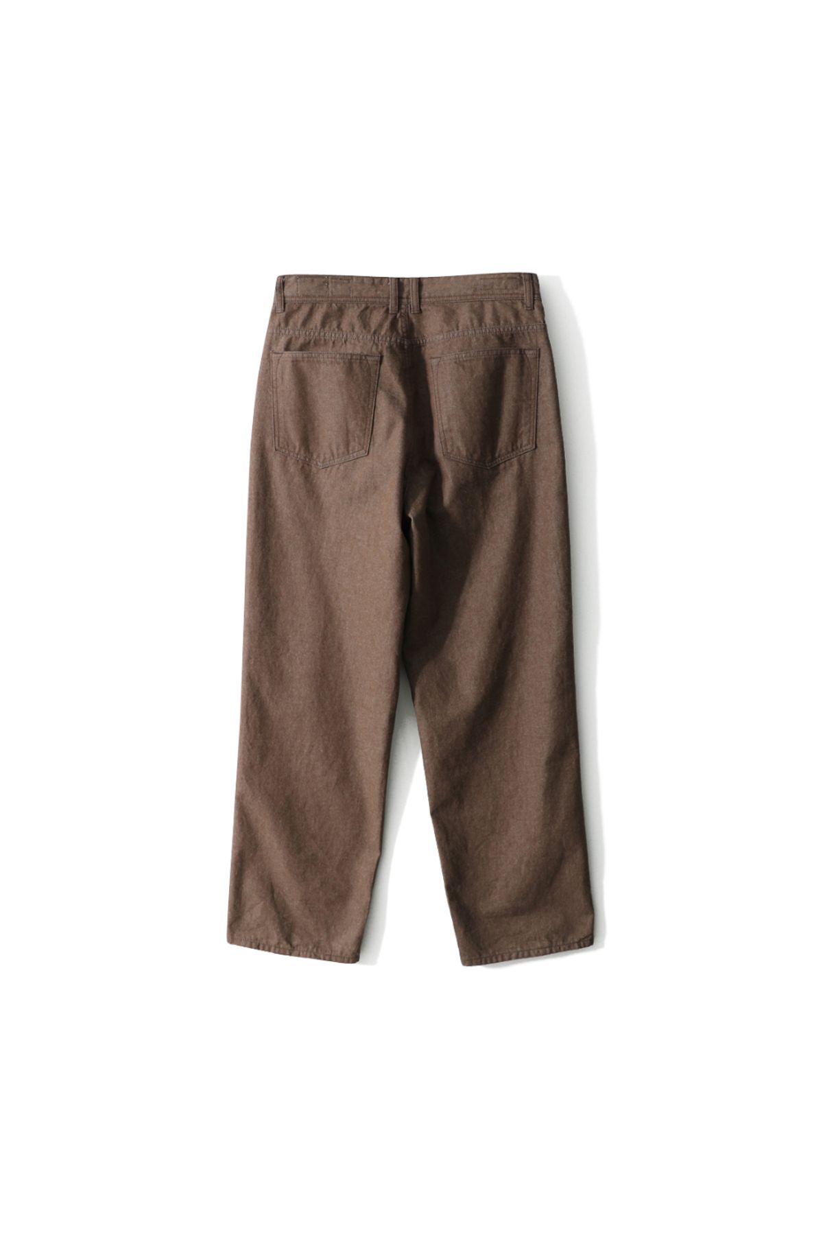 홀리선(HORLISUN) Blueborn Wide Tapered Color Denim Pants Brown