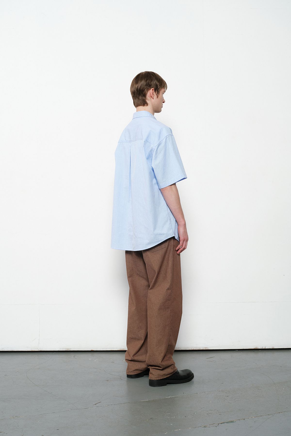 홀리선(HORLISUN) Blueborn Wide Tapered Color Denim Pants Brown