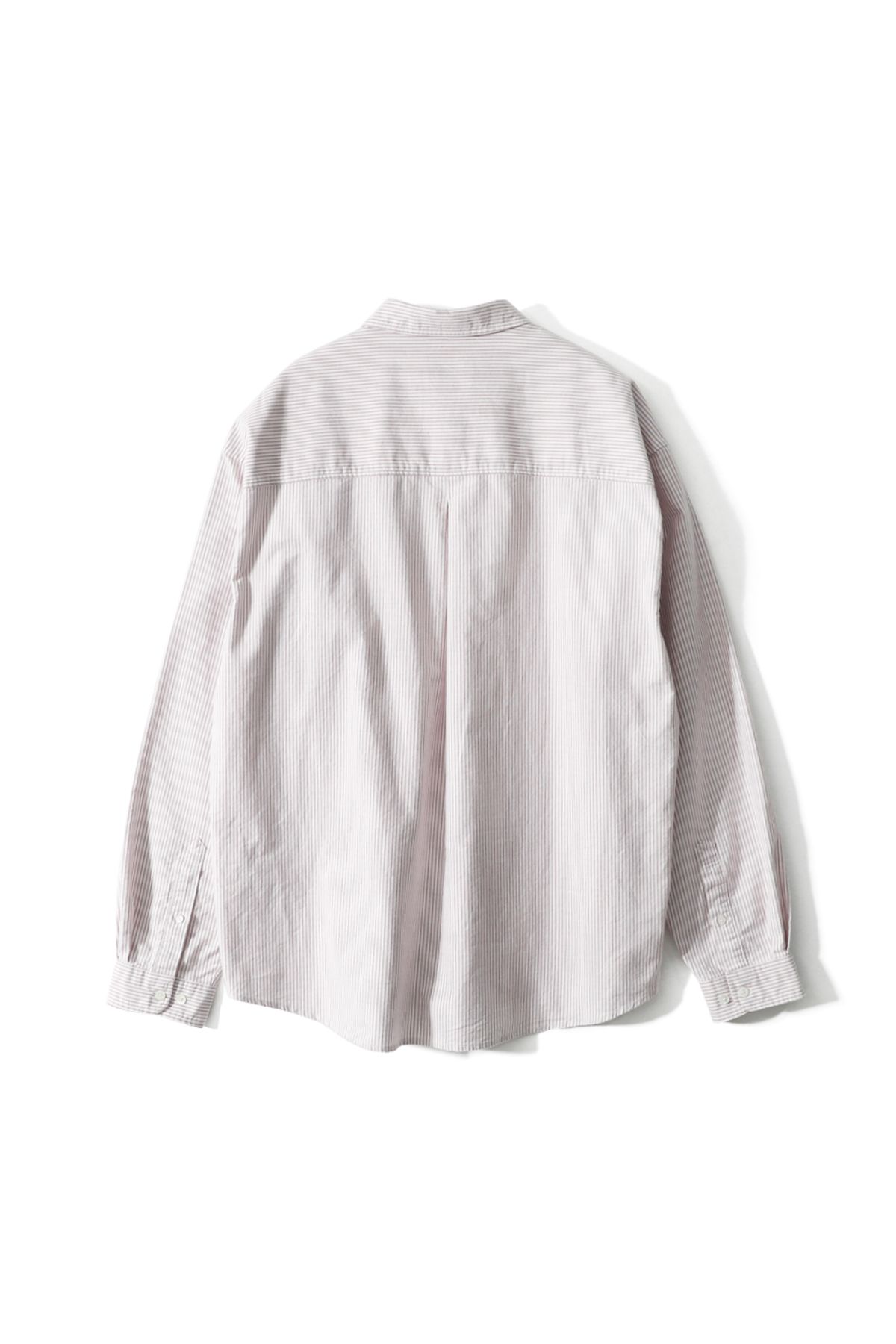 홀리선(HORLISUN) Jane Oxford Stripe Shirt Burgundy
