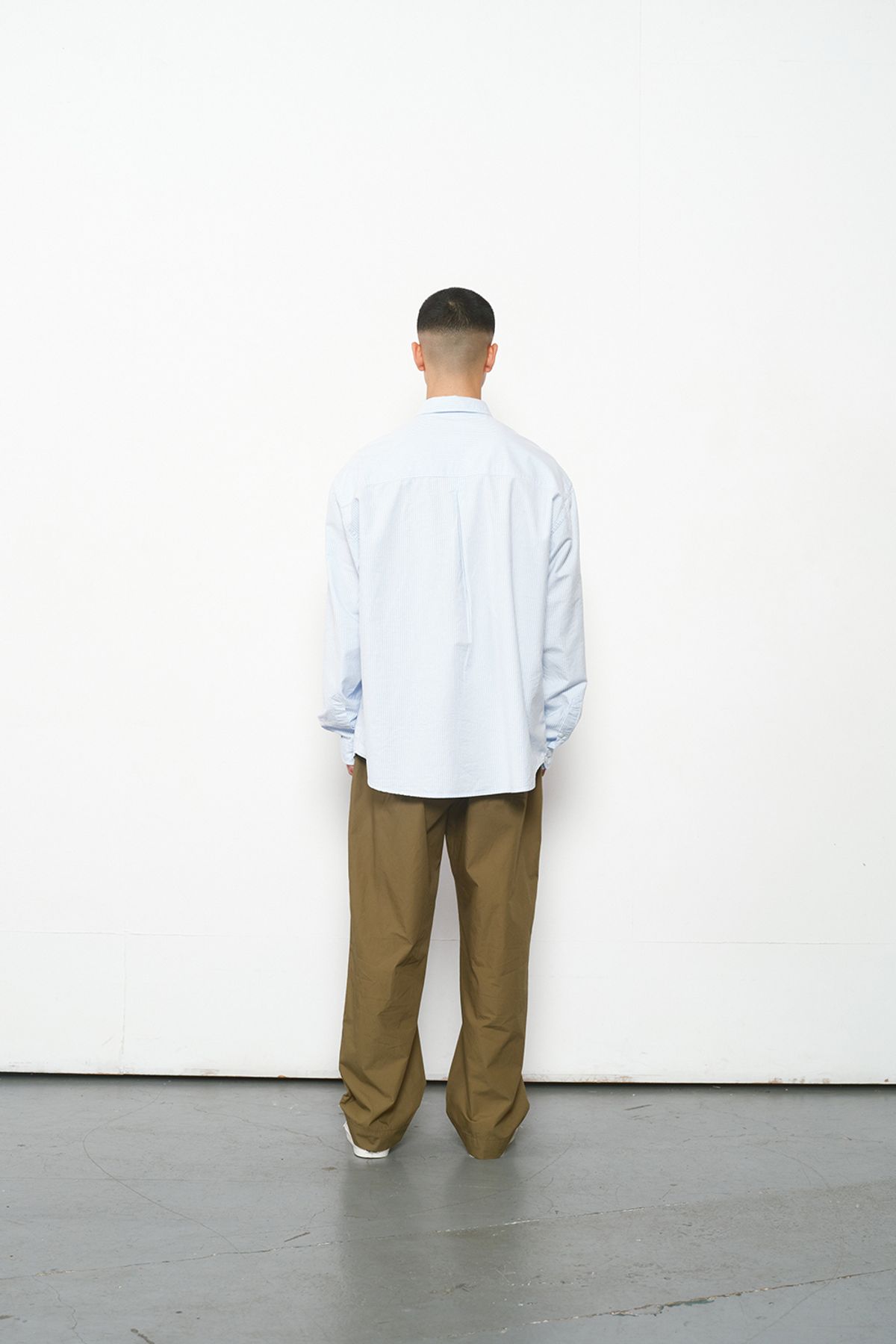 홀리선(HORLISUN) Jane Oxford Stripe Shirt Blue