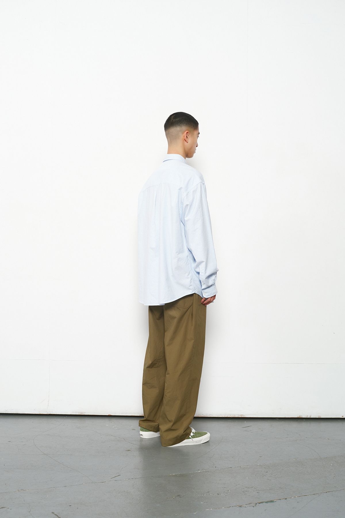홀리선(HORLISUN) Jane Oxford Stripe Shirt Blue