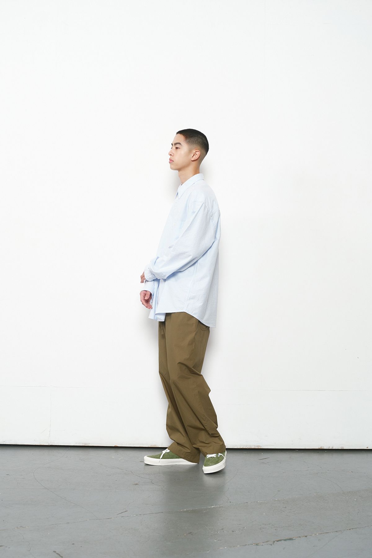 홀리선(HORLISUN) Jane Oxford Stripe Shirt Blue