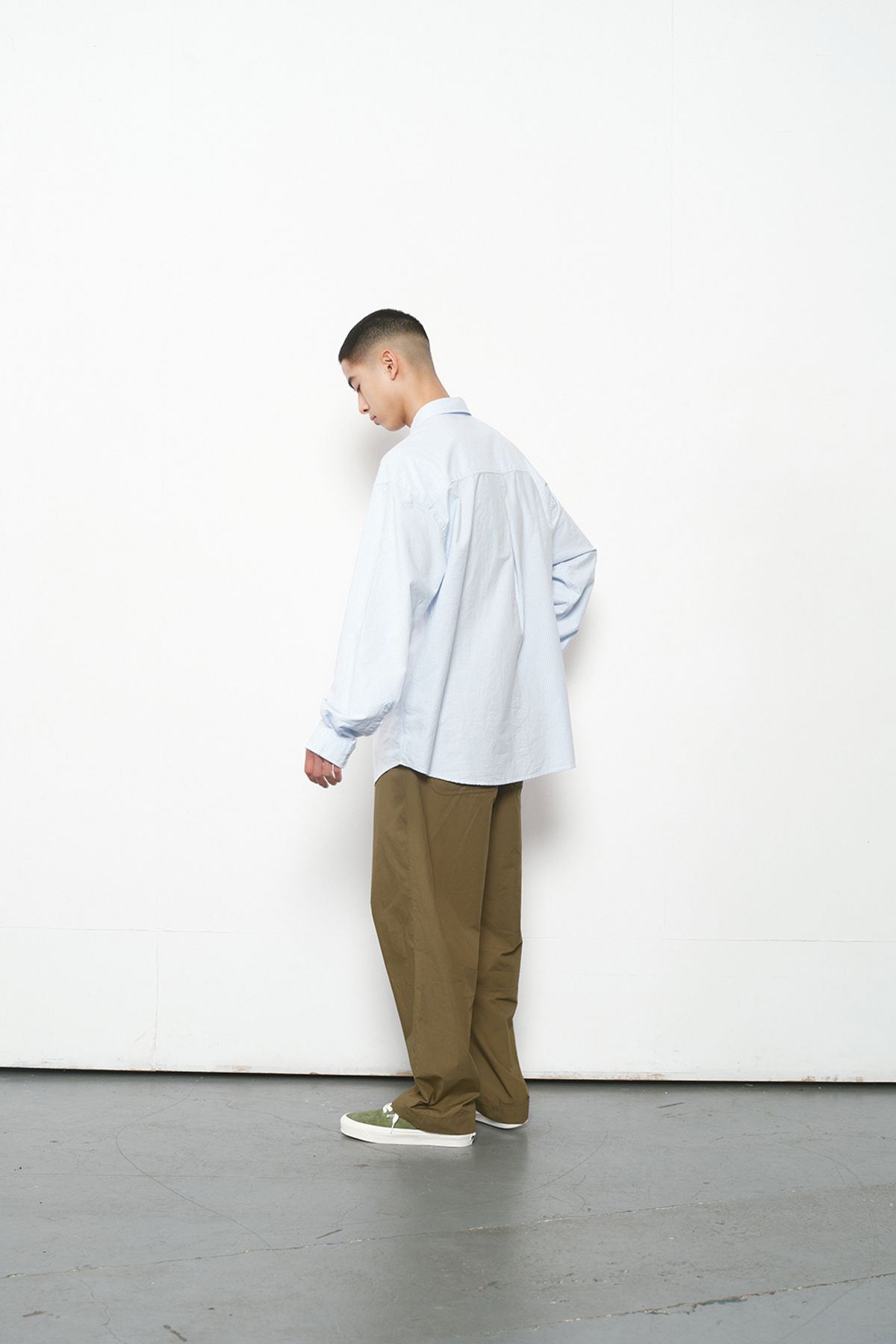 홀리선(HORLISUN) Jane Oxford Stripe Shirt Blue