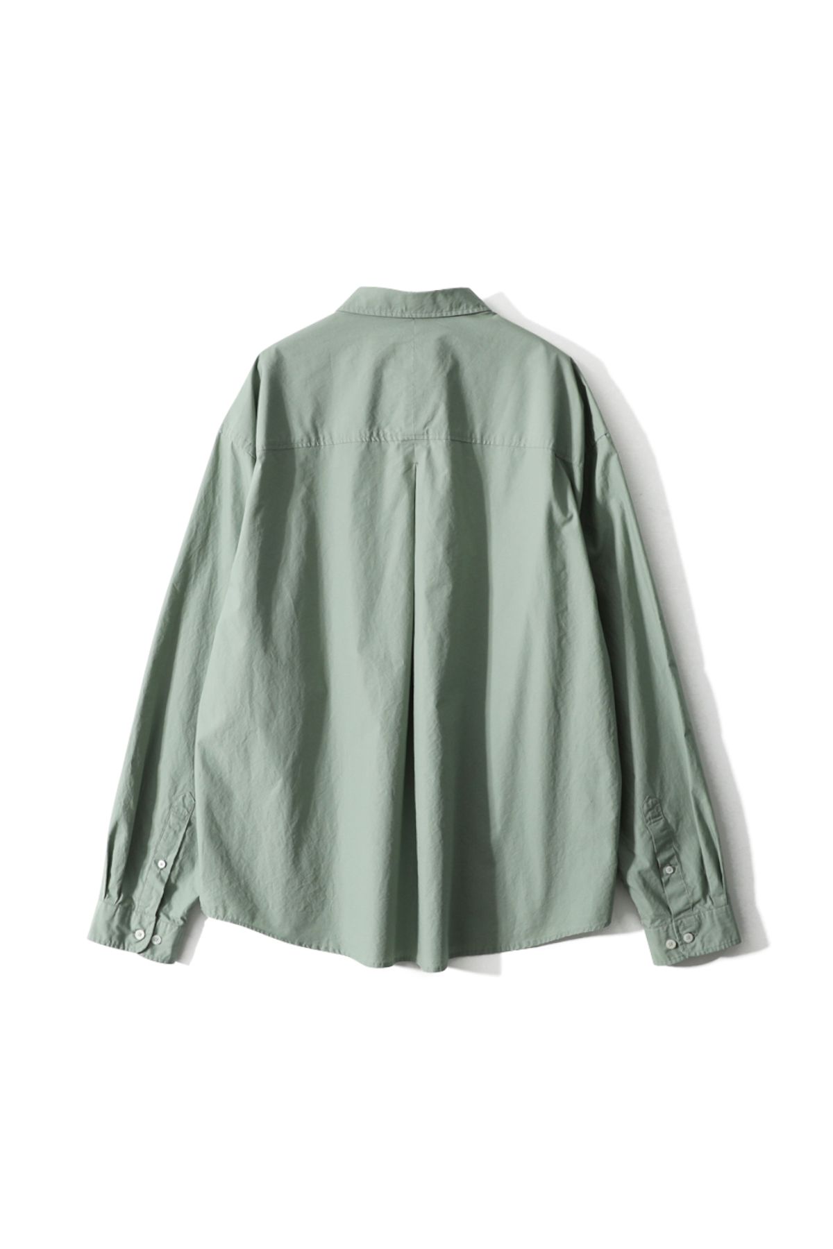 홀리선(HORLISUN) Jane Solid Extra Typewriter Shirt Sage Green