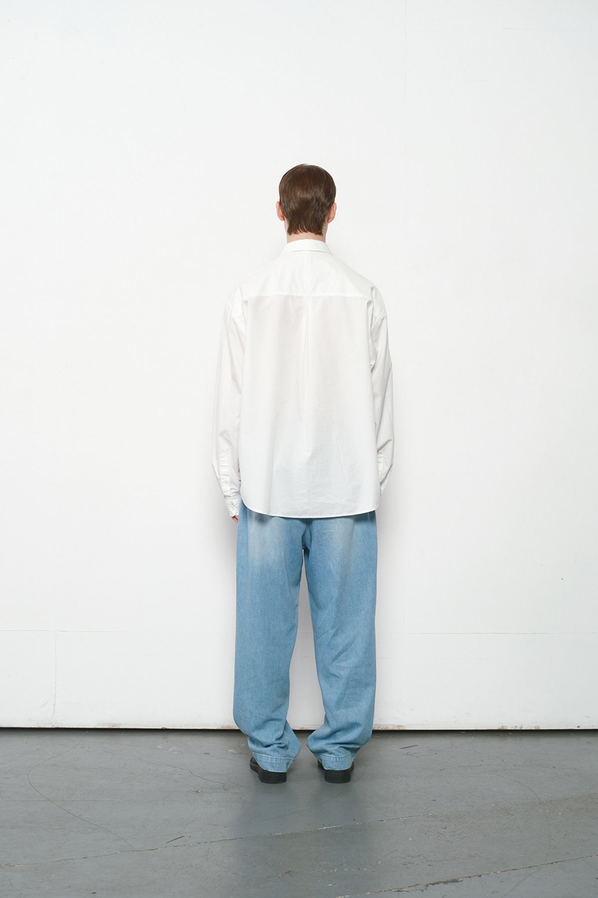 홀리선(HORLISUN) Jane Solid Extra Typewriter Shirt Off White