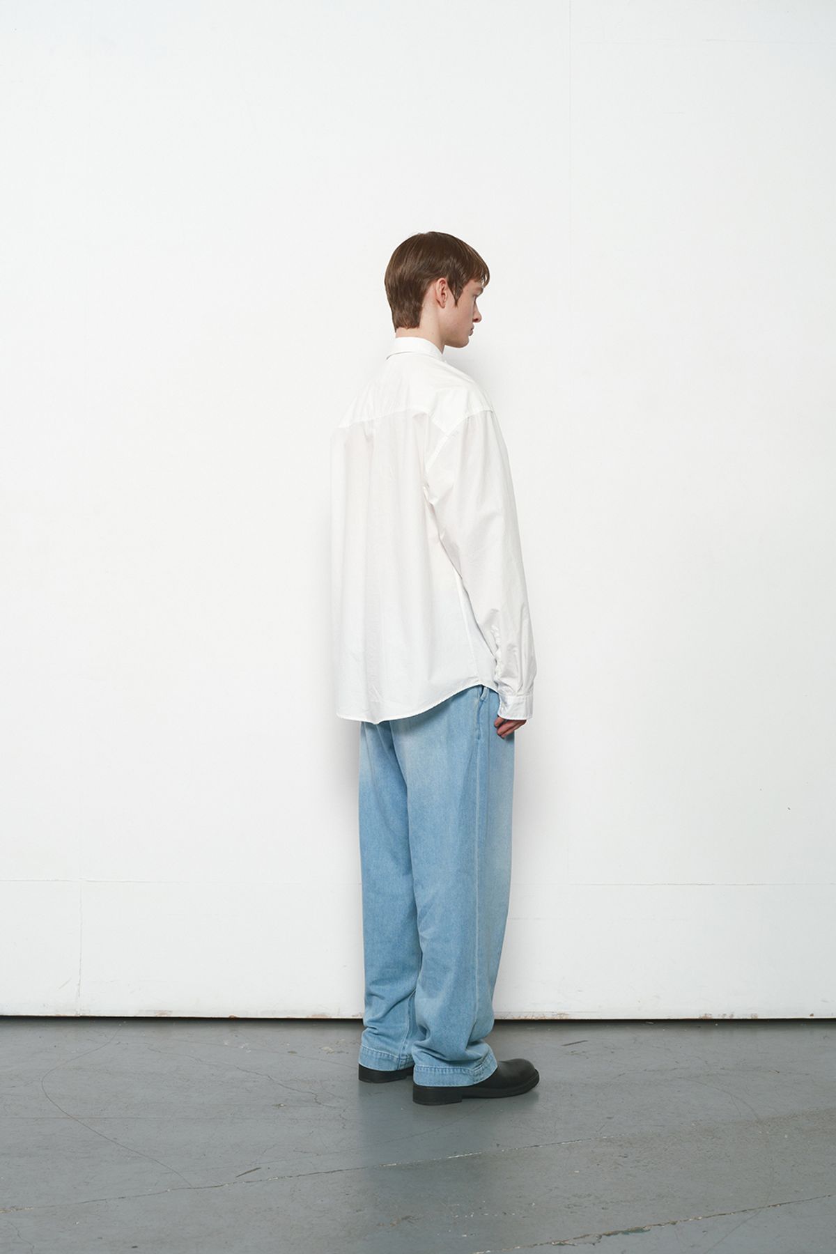 홀리선(HORLISUN) Jane Solid Extra Typewriter Shirt Off White