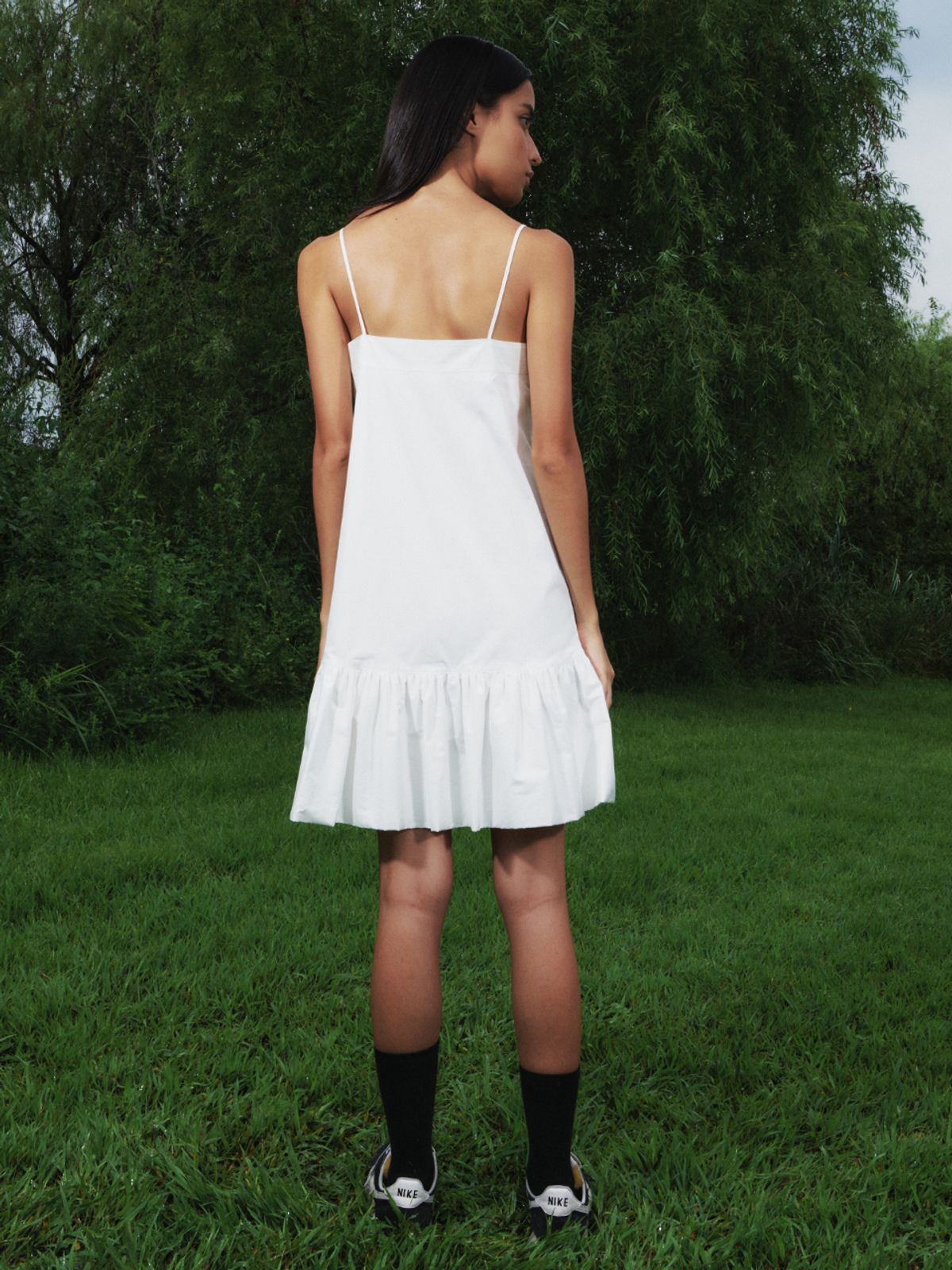 기준(KIJUN) Shirring Puff Mini Dress Off-White