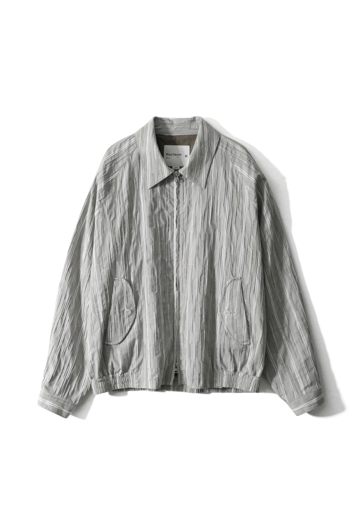 홀리선(HORLISUN) Visitor Dobby Stripe Jacket Olive