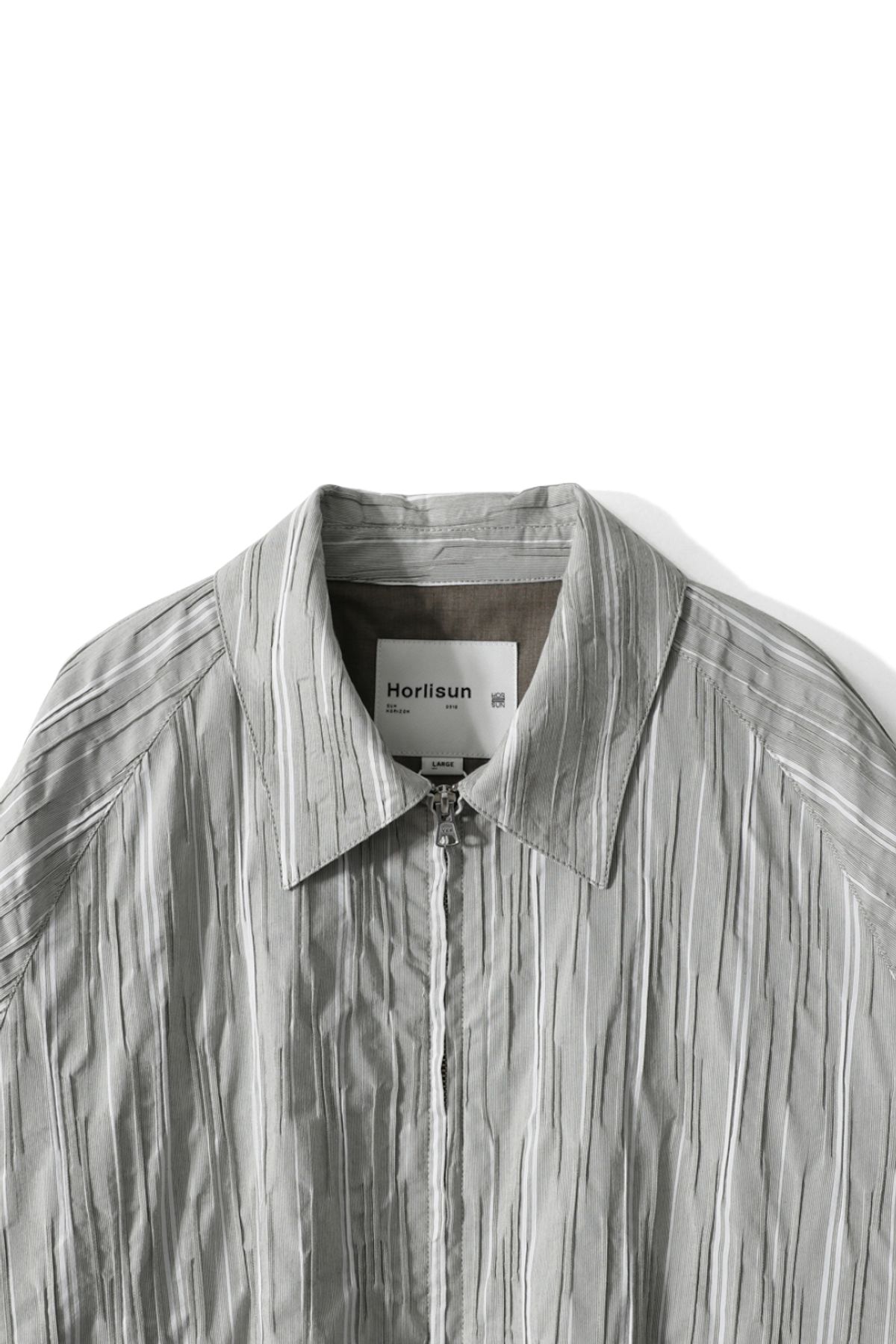 홀리선(HORLISUN) Visitor Dobby Stripe Jacket Olive