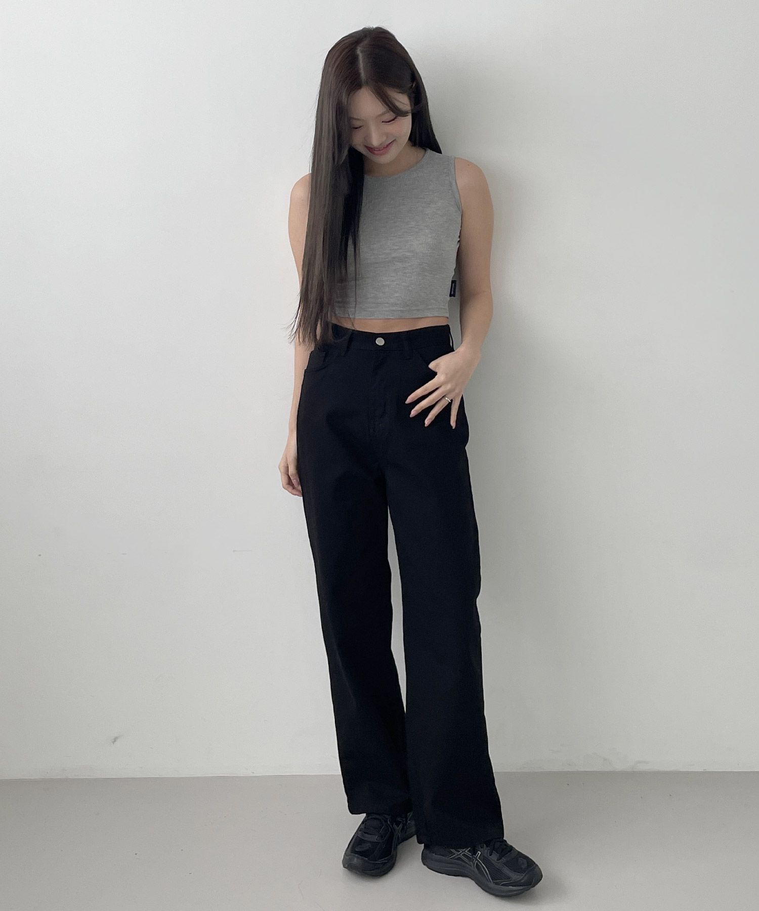 MUSINSA | MUAHMUAH Basic cotton pants [black]