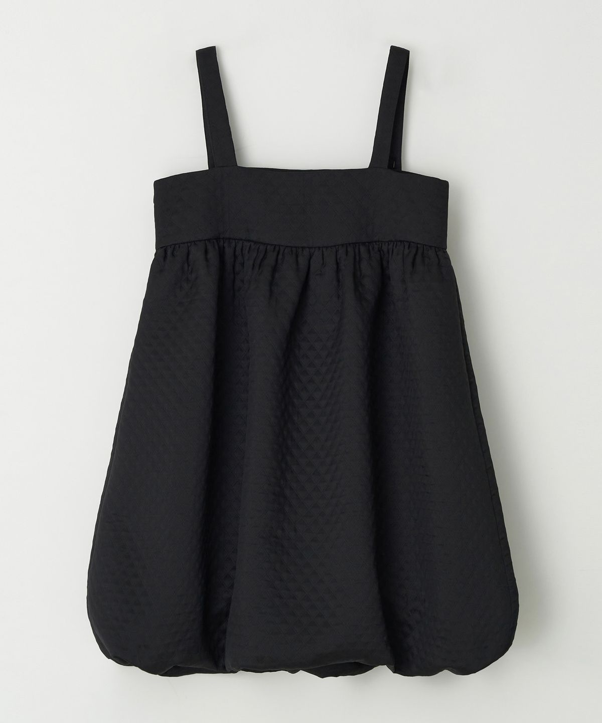시월107(SIWL107) Quilt One-piece (Black)