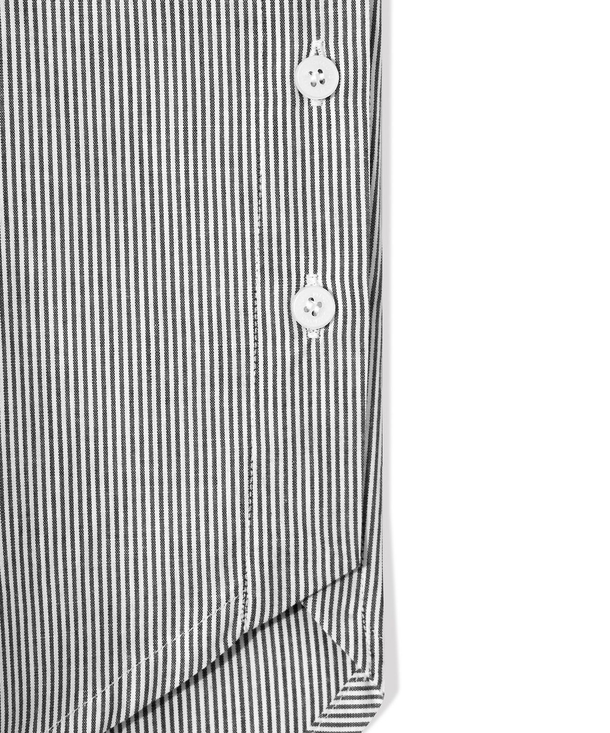 다이아몬드 레이라(DIAMOND LAYLA) Side slit Stripe Cotton Shirt S139  Black