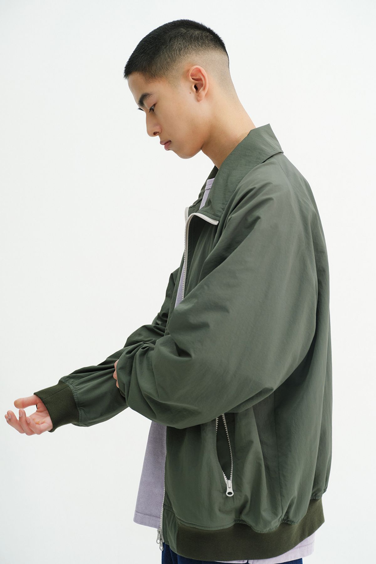 홀리선(HORLISUN) Stroll Zip up Jacket Chive