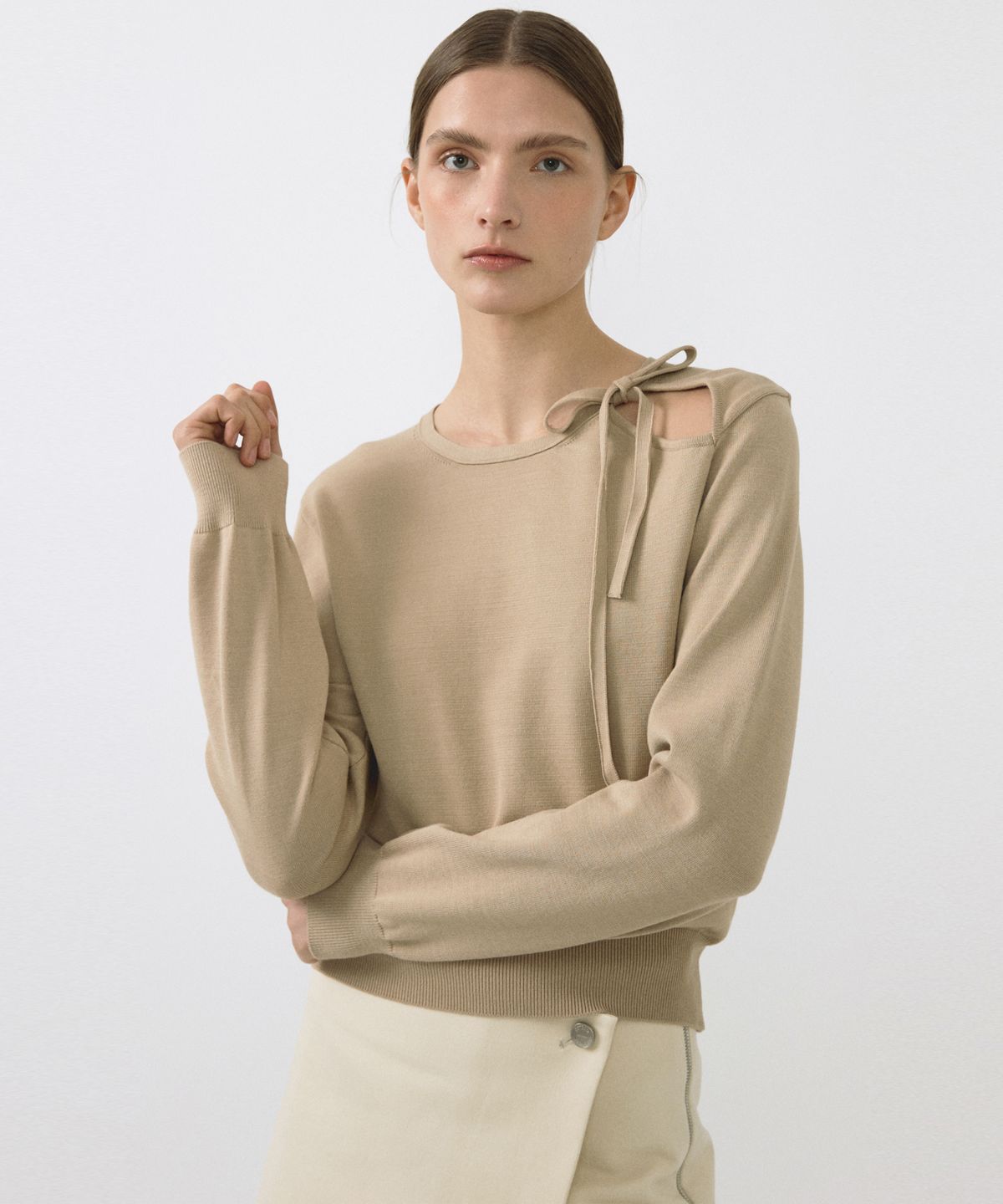 오떼뜨(OCTETTE) OPEN RIBBON KNIT_3COLOR