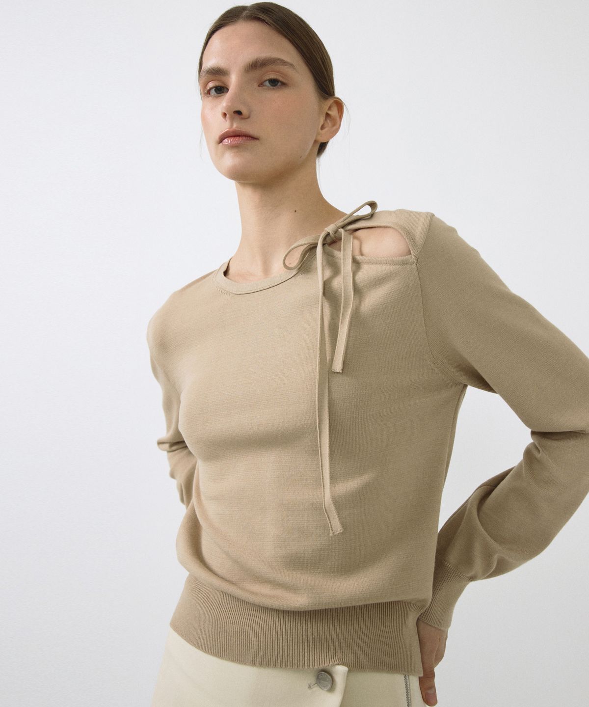 오떼뜨(OCTETTE) OPEN RIBBON KNIT_3COLOR