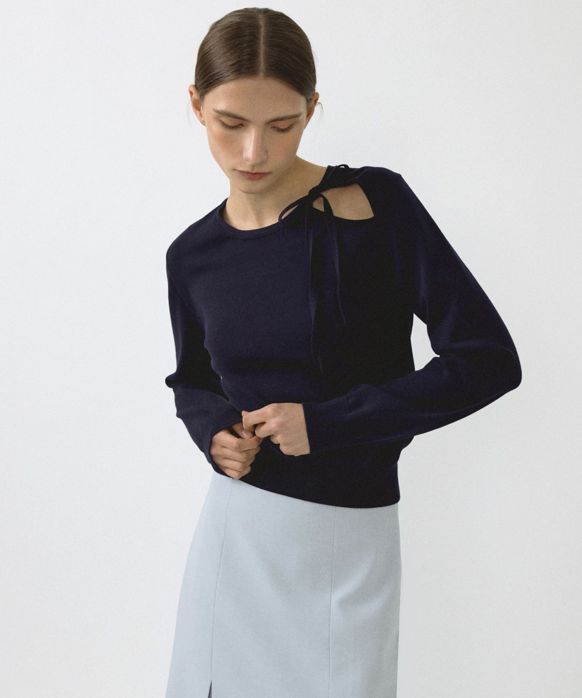 오떼뜨(OCTETTE) OPEN RIBBON KNIT_3COLOR