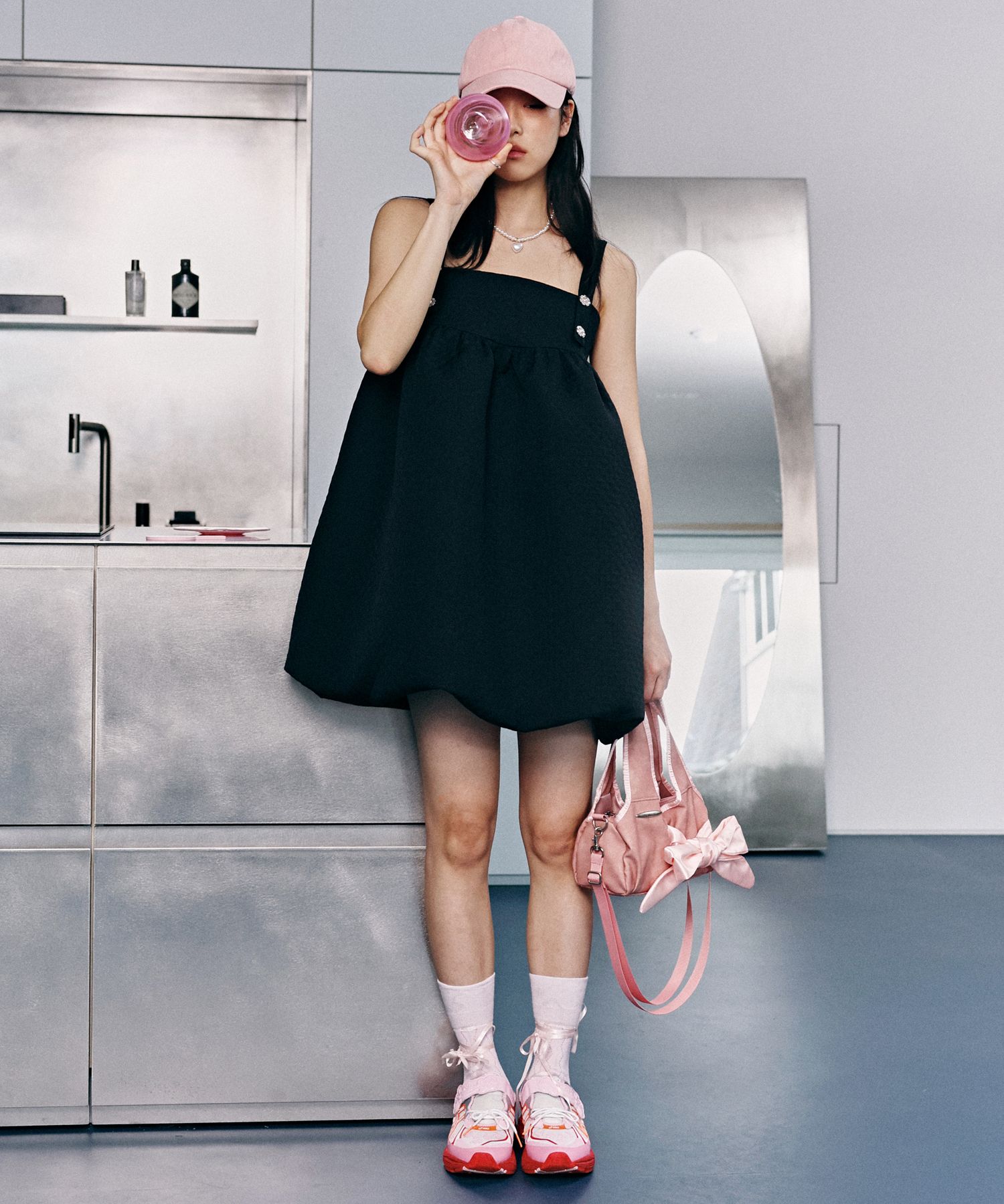 人気 ☆ SIWEOL107 ☆ BABY BOW BAG MUSINSA公式 | SIWEOL107 baby bow bag (pink)