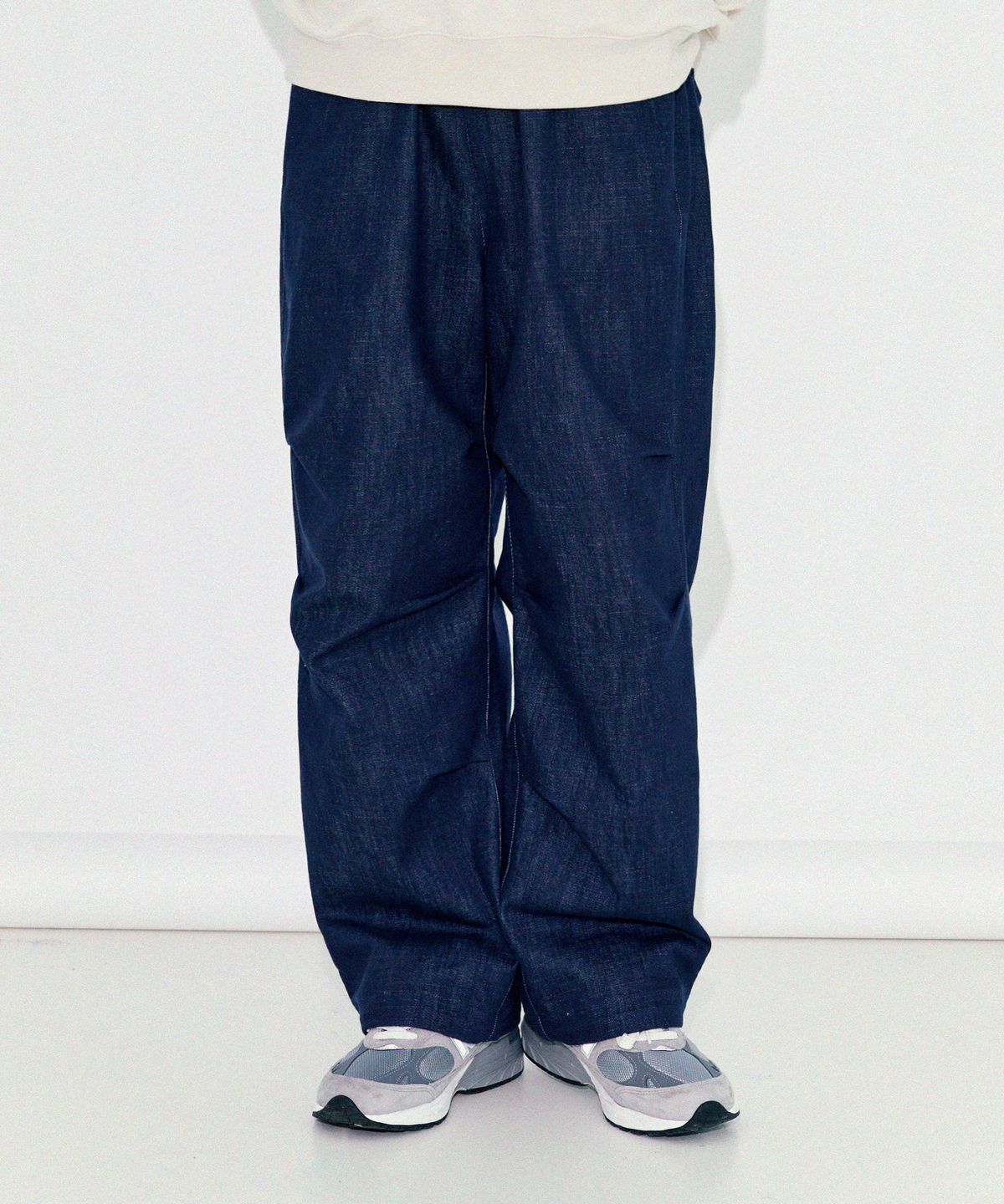 다이아몬드 레이라(DIAMOND LAYLA) Unmodified Denim String Wide Pants P16  Blue Denim