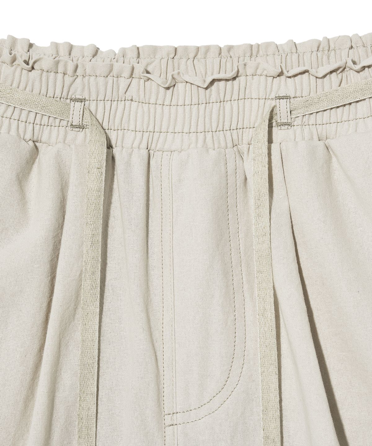 다이아몬드 레이라(DIAMOND LAYLA) Linen Cotton Waist Band Wide Pants P17