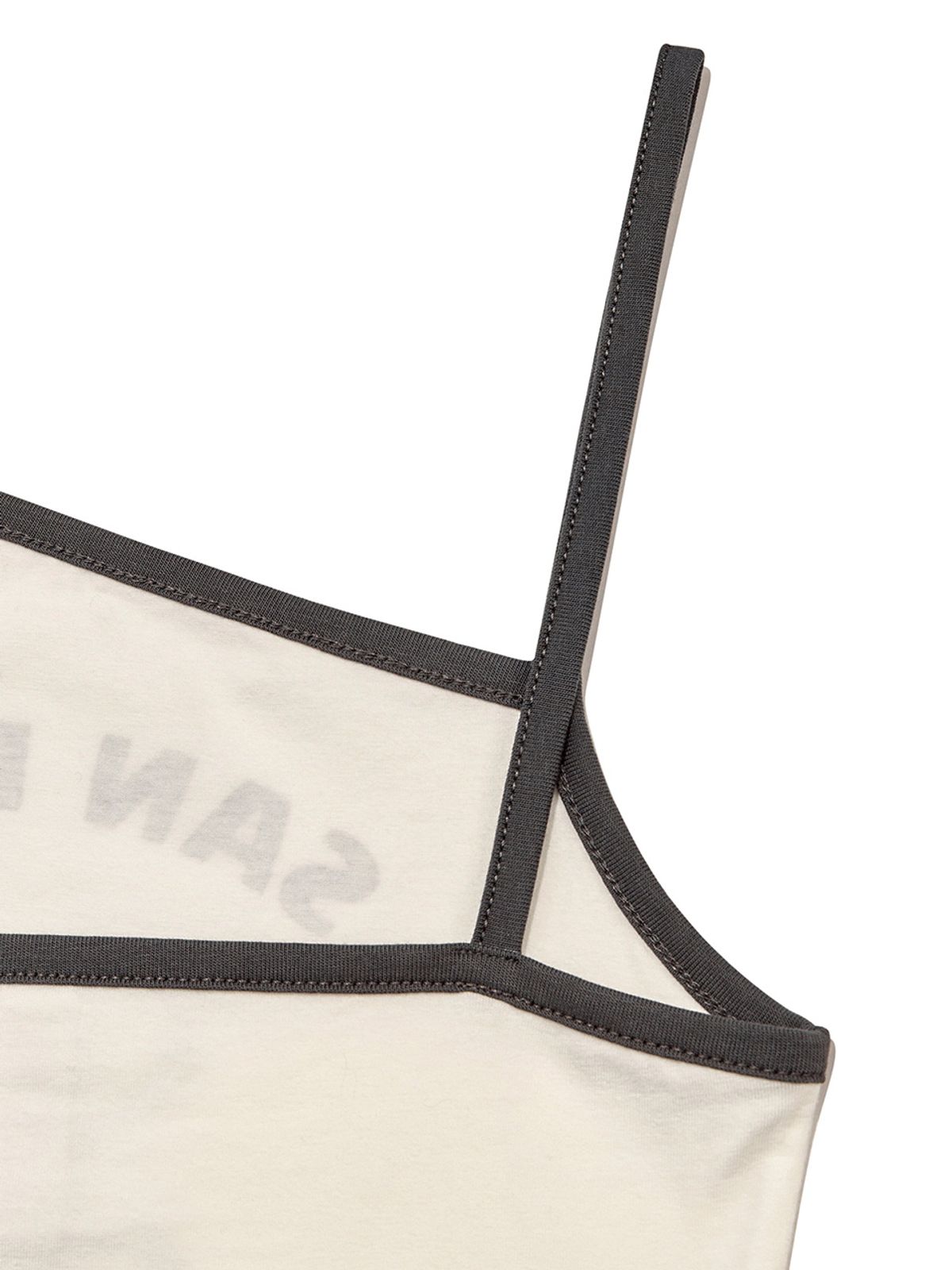 기준(KIJUN) Sanremo Tank Top Cream Charcoal