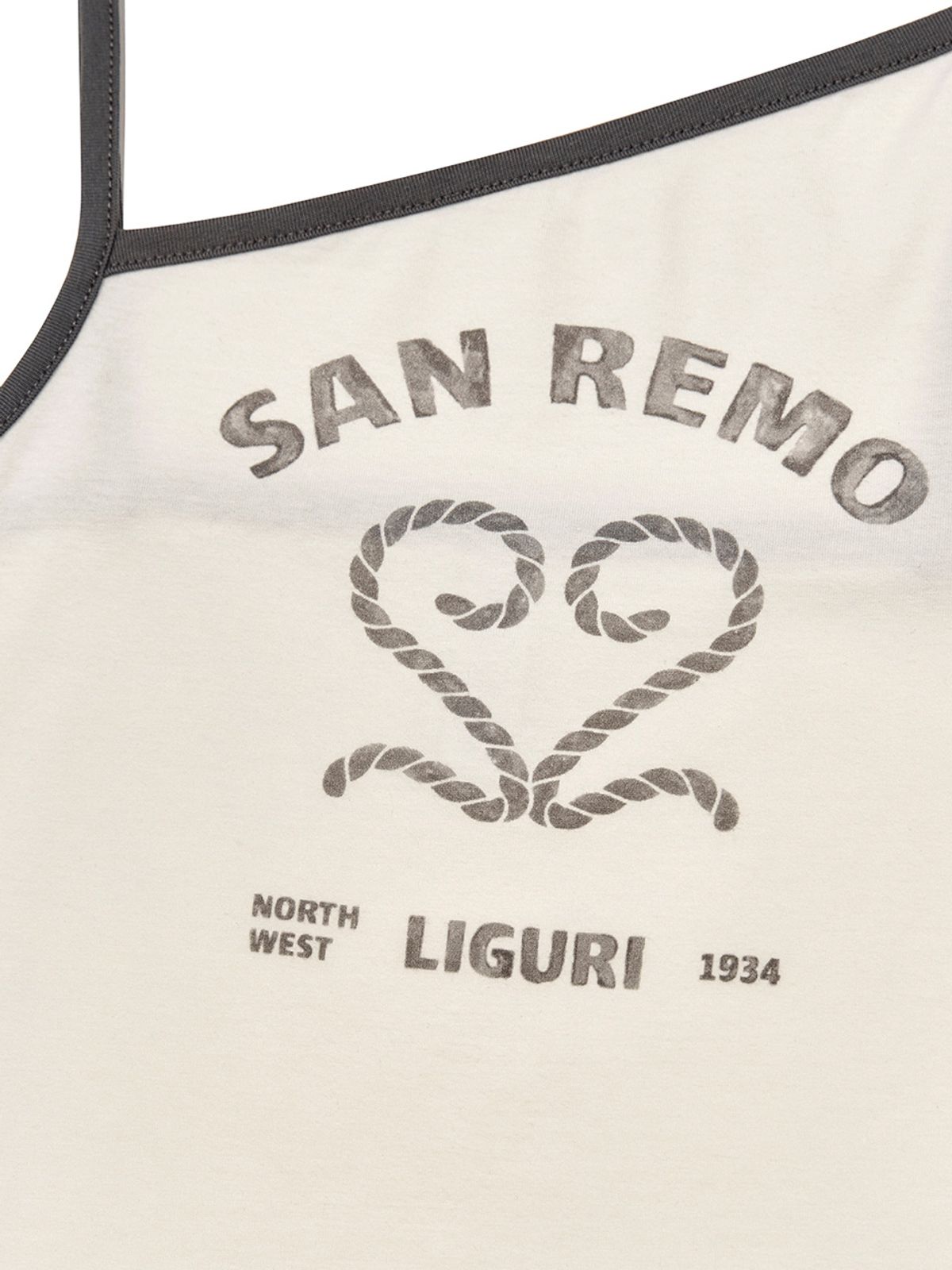 기준(KIJUN) Sanremo Tank Top Cream Charcoal