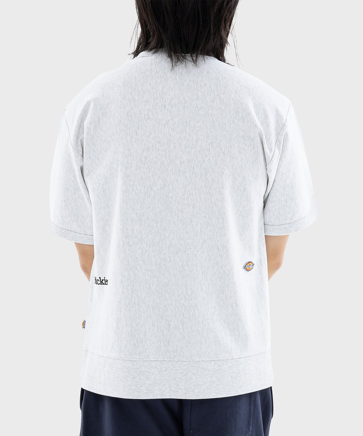디키즈(DICKIES) 멀티 로고 링거 티셔츠 Melange