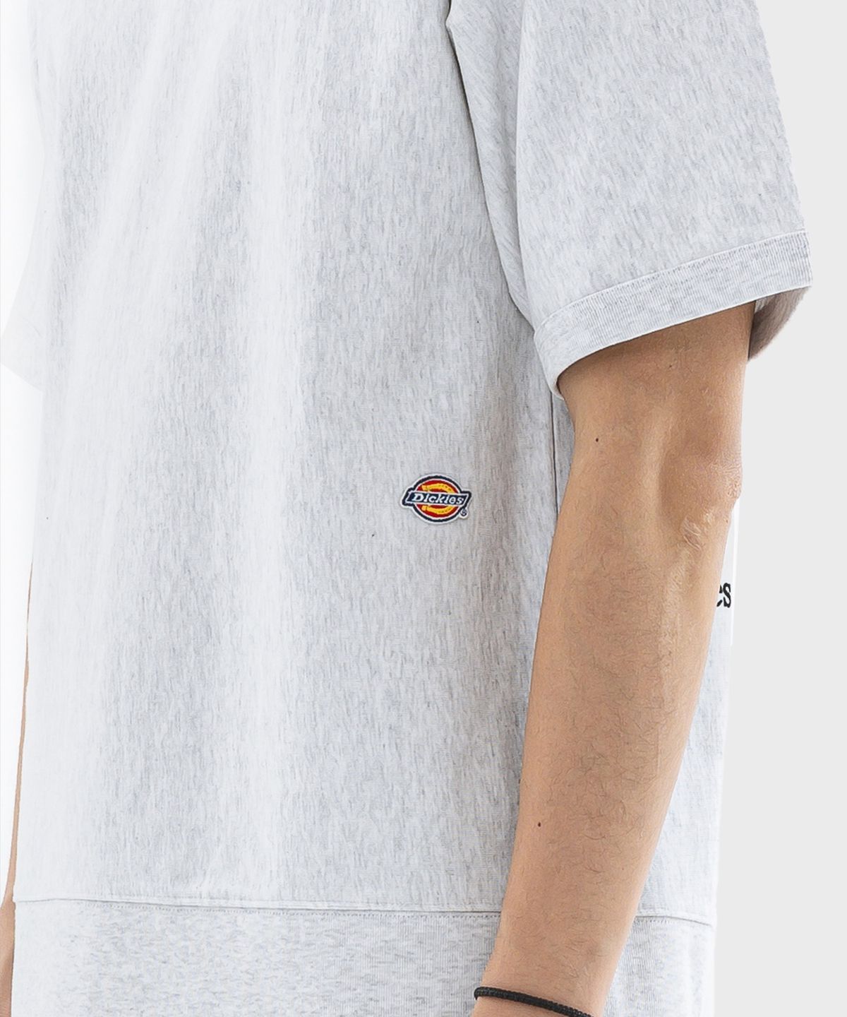 디키즈(DICKIES) 멀티 로고 링거 티셔츠 Melange