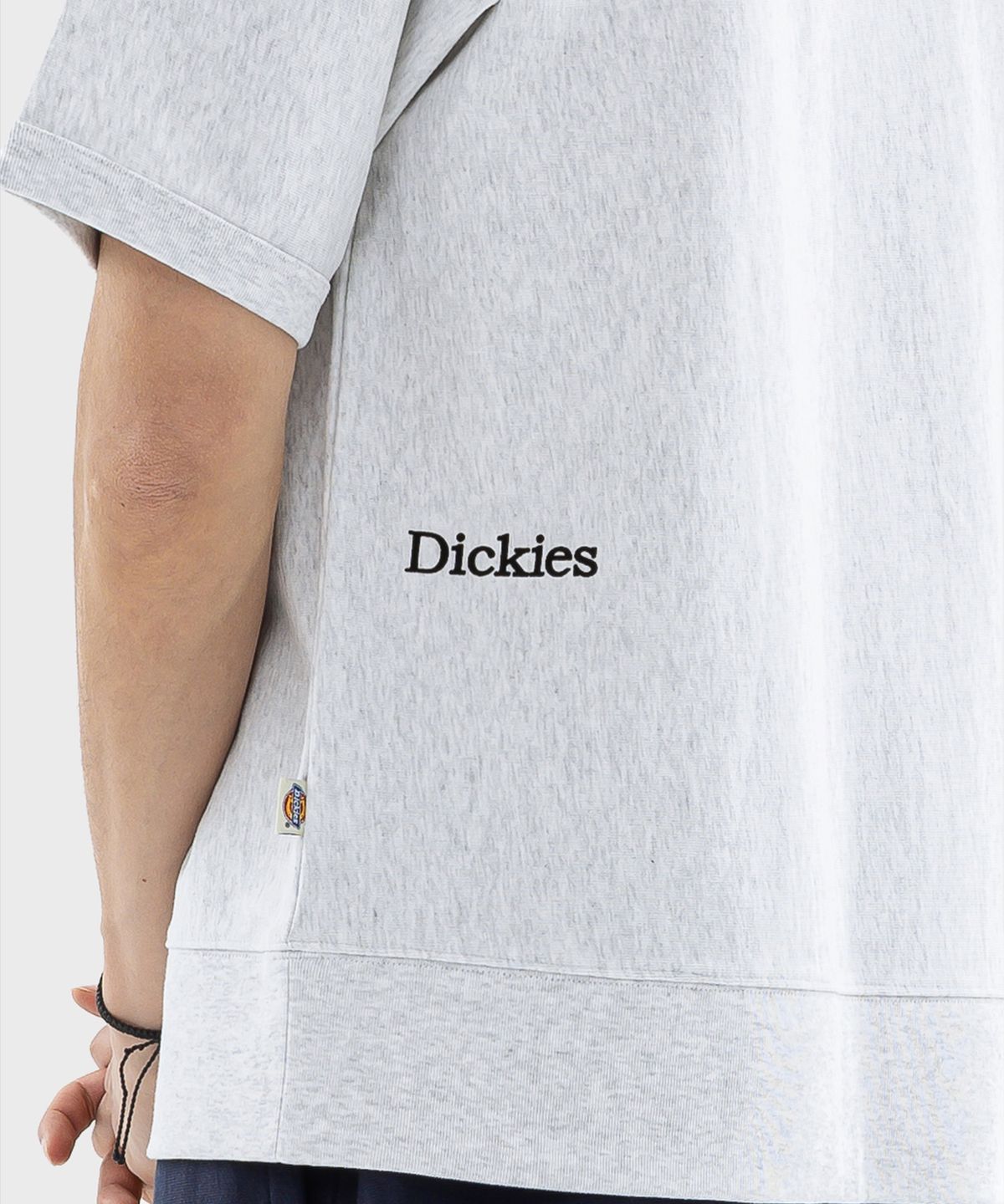 디키즈(DICKIES) 멀티 로고 링거 티셔츠 Melange