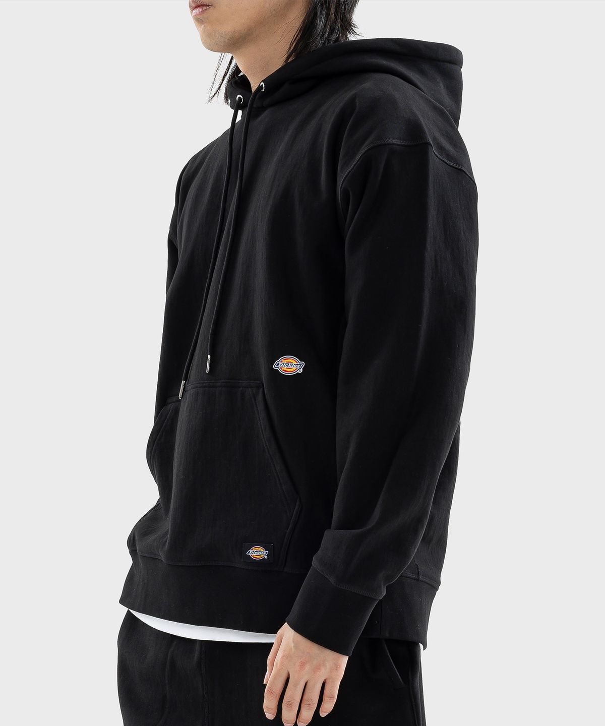디키즈(DICKIES) 멀티 로고 헤비웨이트 후드 Black