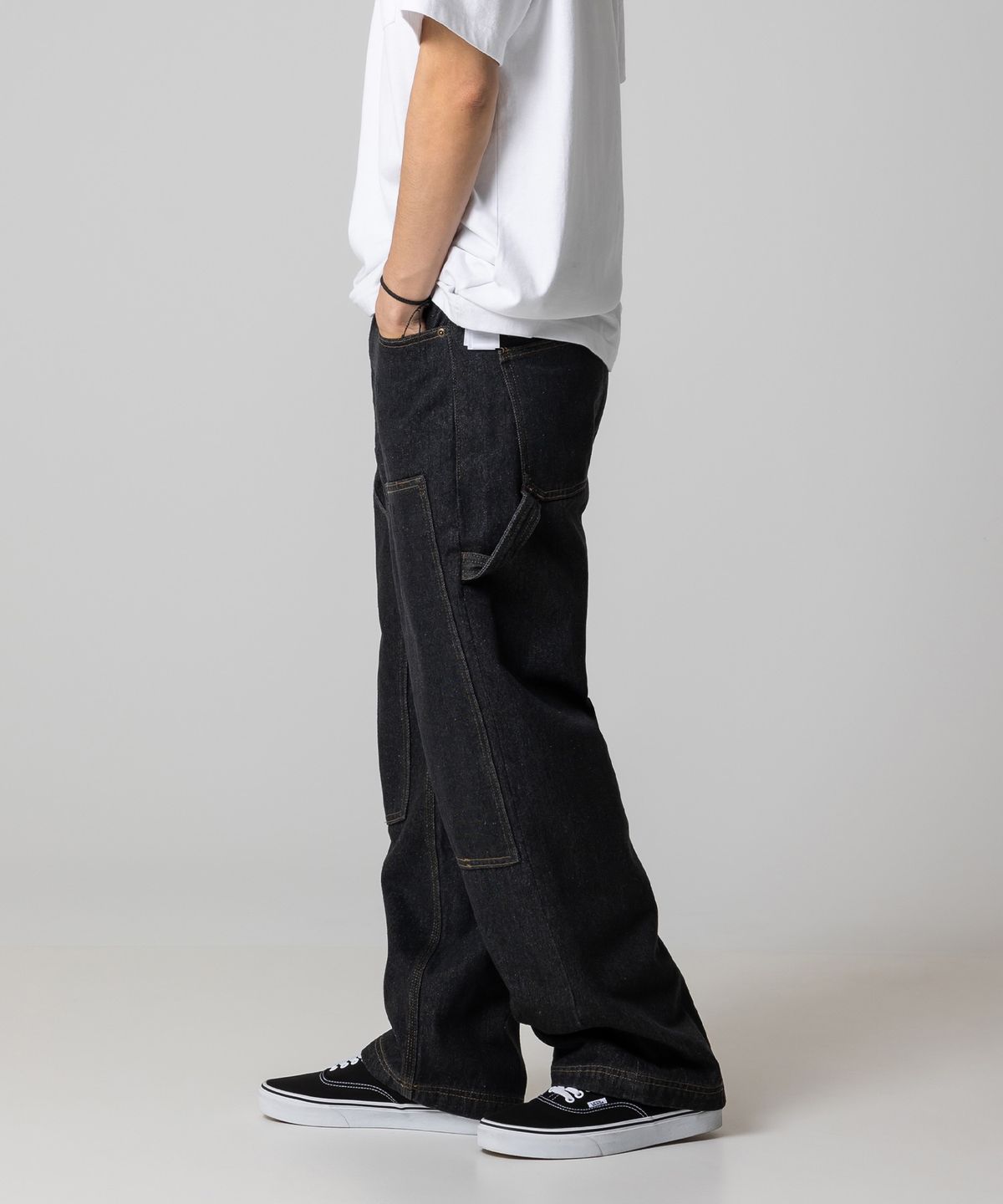 디키즈(DICKIES) 더블니 카펜터 데님 팬츠 Black