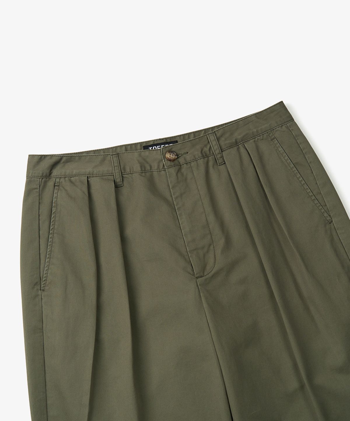 토피(TOFFEE) 투턱 치노 팬츠 (KHAKI)