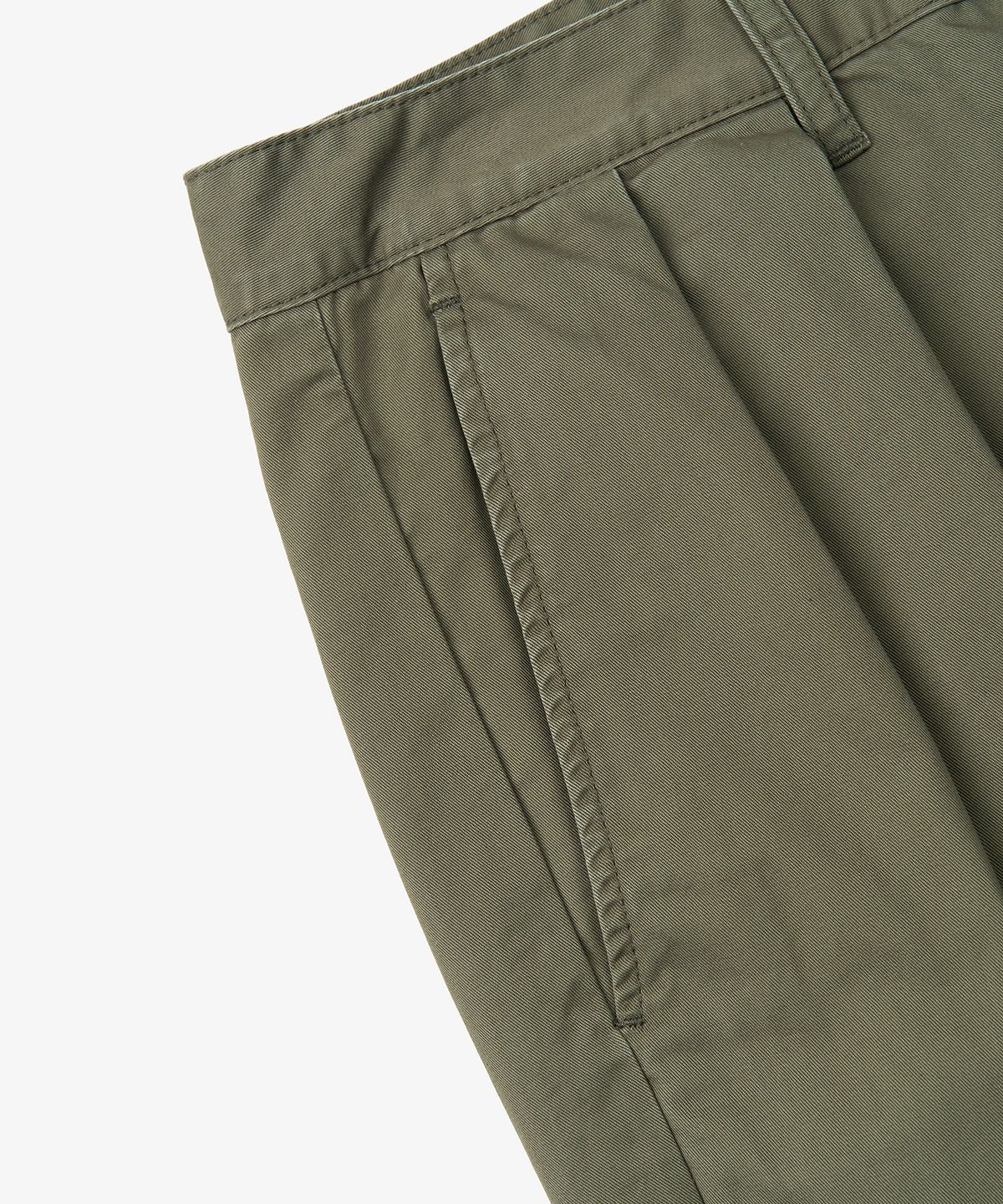 토피(TOFFEE) 투턱 치노 팬츠 (KHAKI)