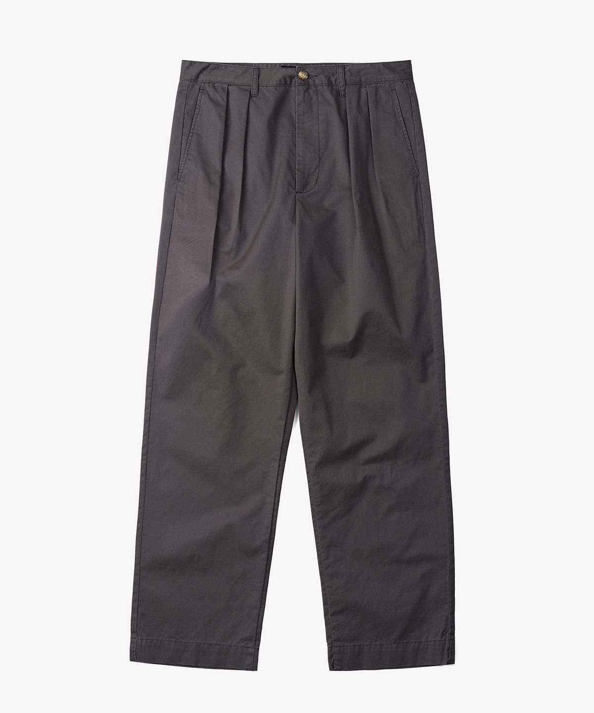 토피(TOFFEE) 투턱 치노 팬츠 (CHARCOAL)