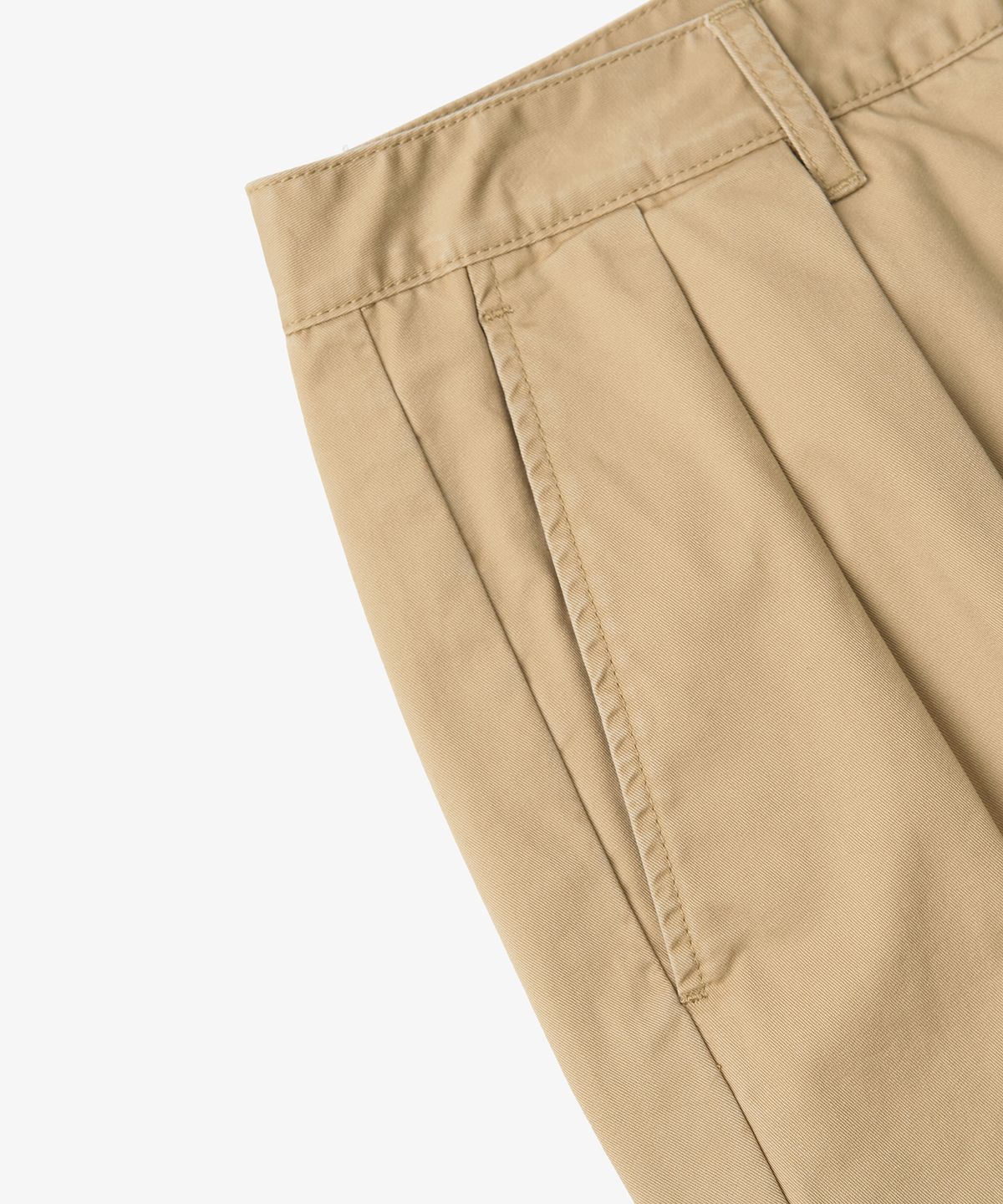 토피(TOFFEE) 투턱 치노 팬츠 (BEIGE)