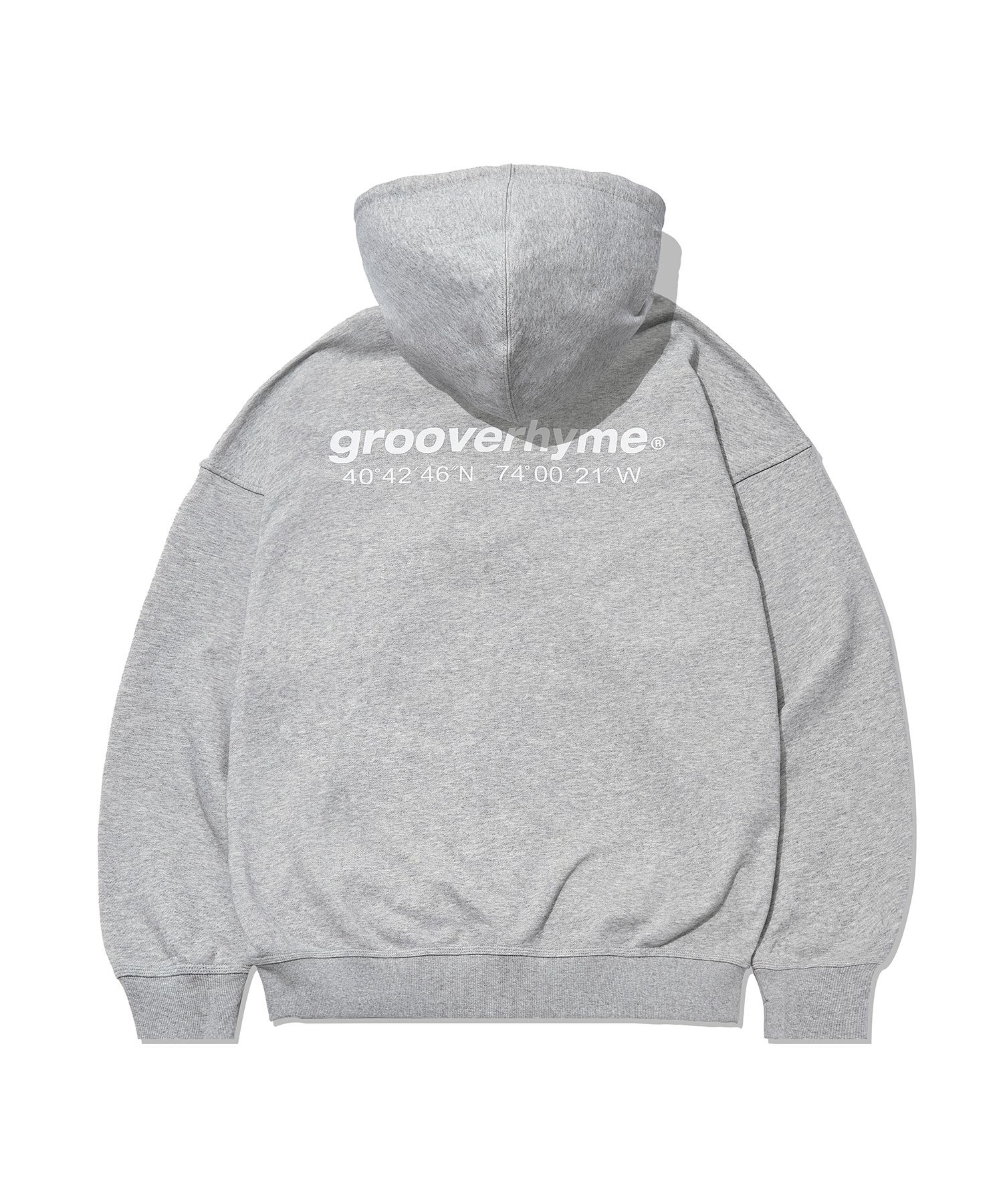 MUSINSA | GROOVE RHYME NYC LOCATION HOODIE ZIP-UP (MELANGE